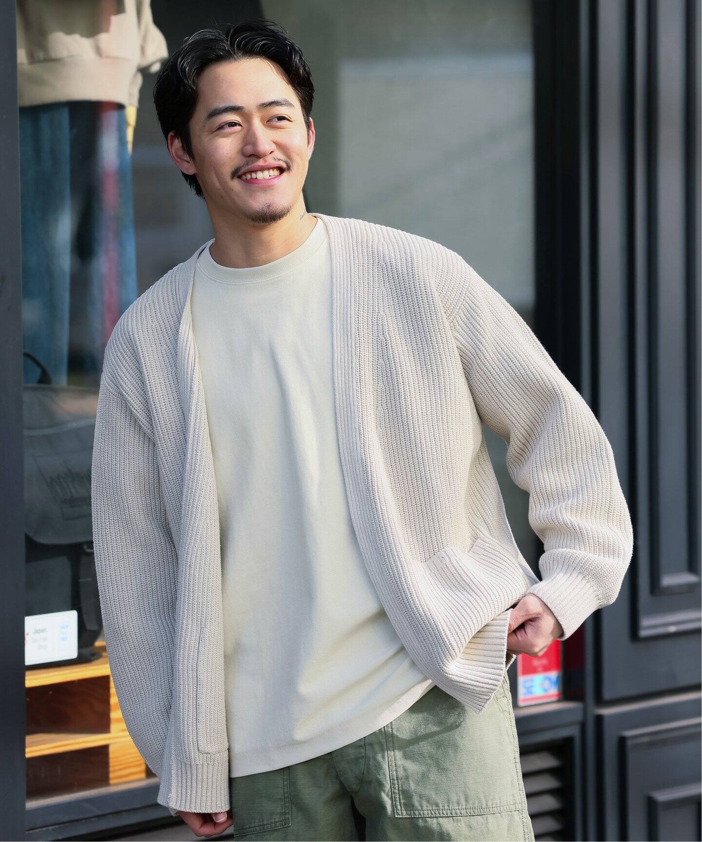 オーバーサイズヘビーウェイト コットンカーディガン（カーディガン  