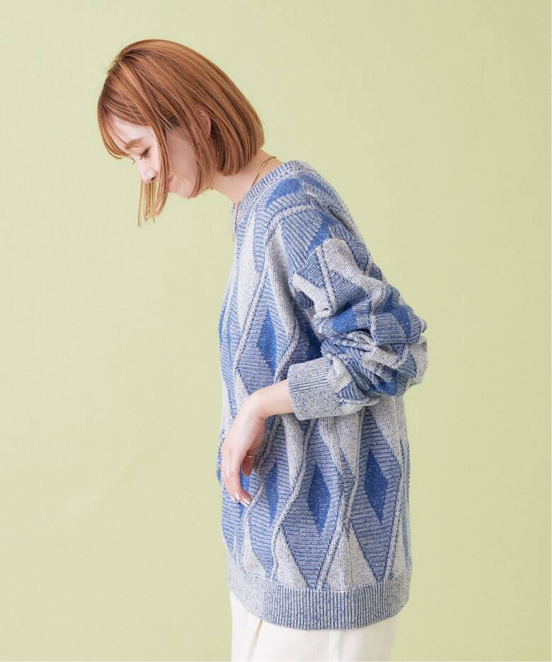 VERMEIL 呼びかける par iena 幾何学模様 ジャガードブルゾン