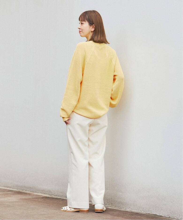 洗えるニット】COTTON LIKE 透かし編み メッシュプルオーバーニット 