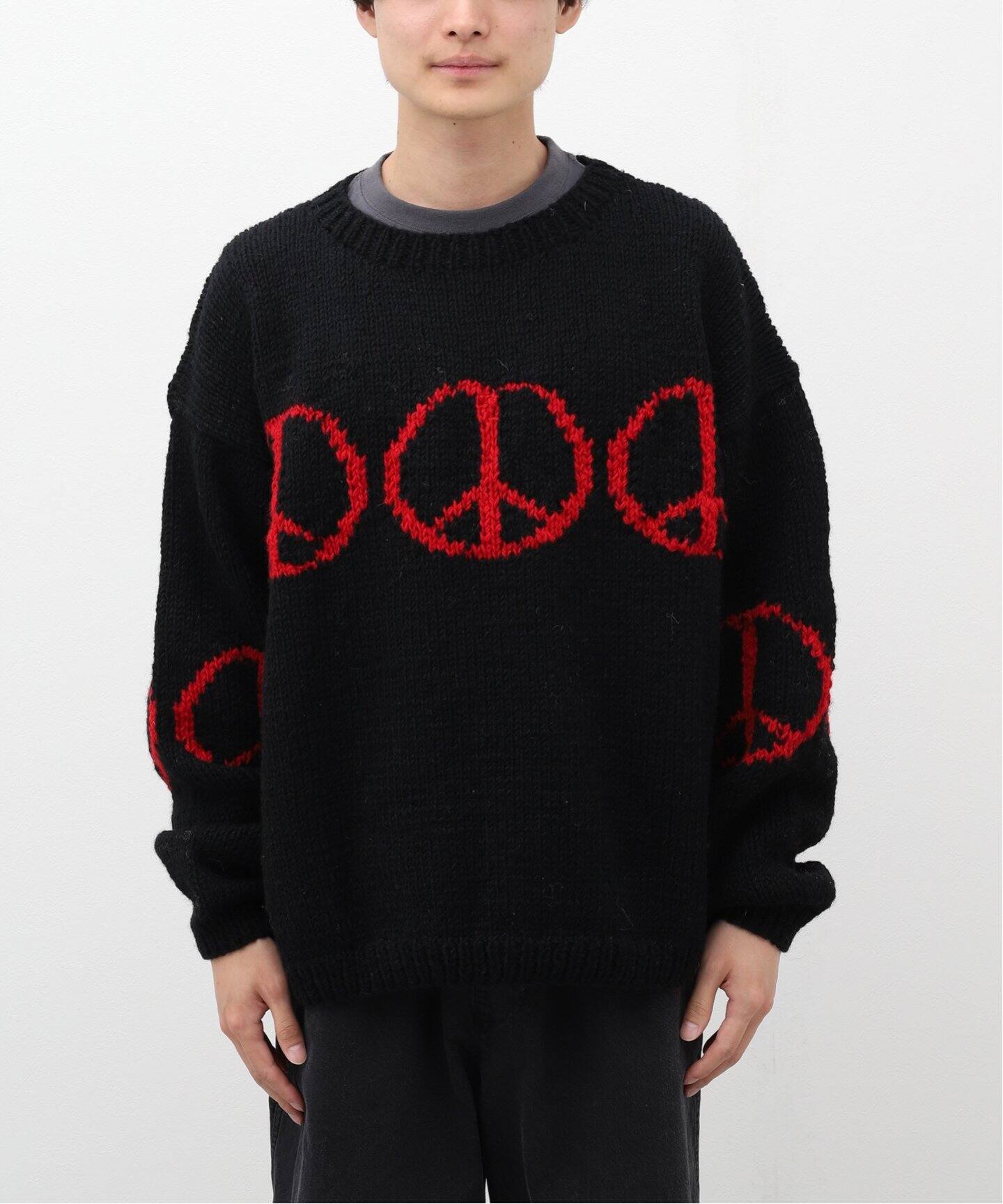 MacMahon Knitting Mills 】Crew Neck Knit-Line Peace（ニット 