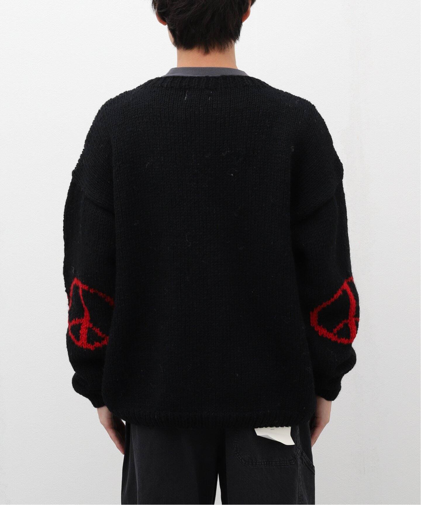 MacMahon Knitting Mills 】Crew Neck Knit-Line Peace（ニット 