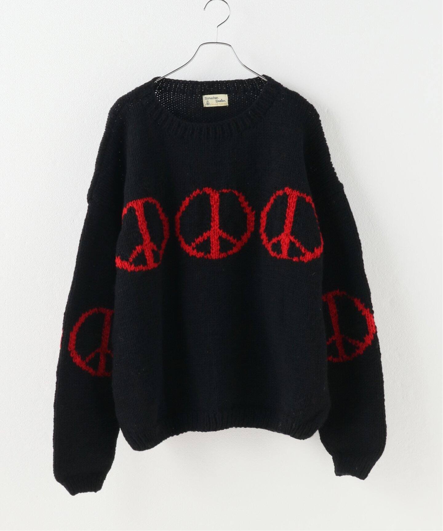 MacMahon Knitting Mills 】Crew Neck Knit-Line Peace（ニット  