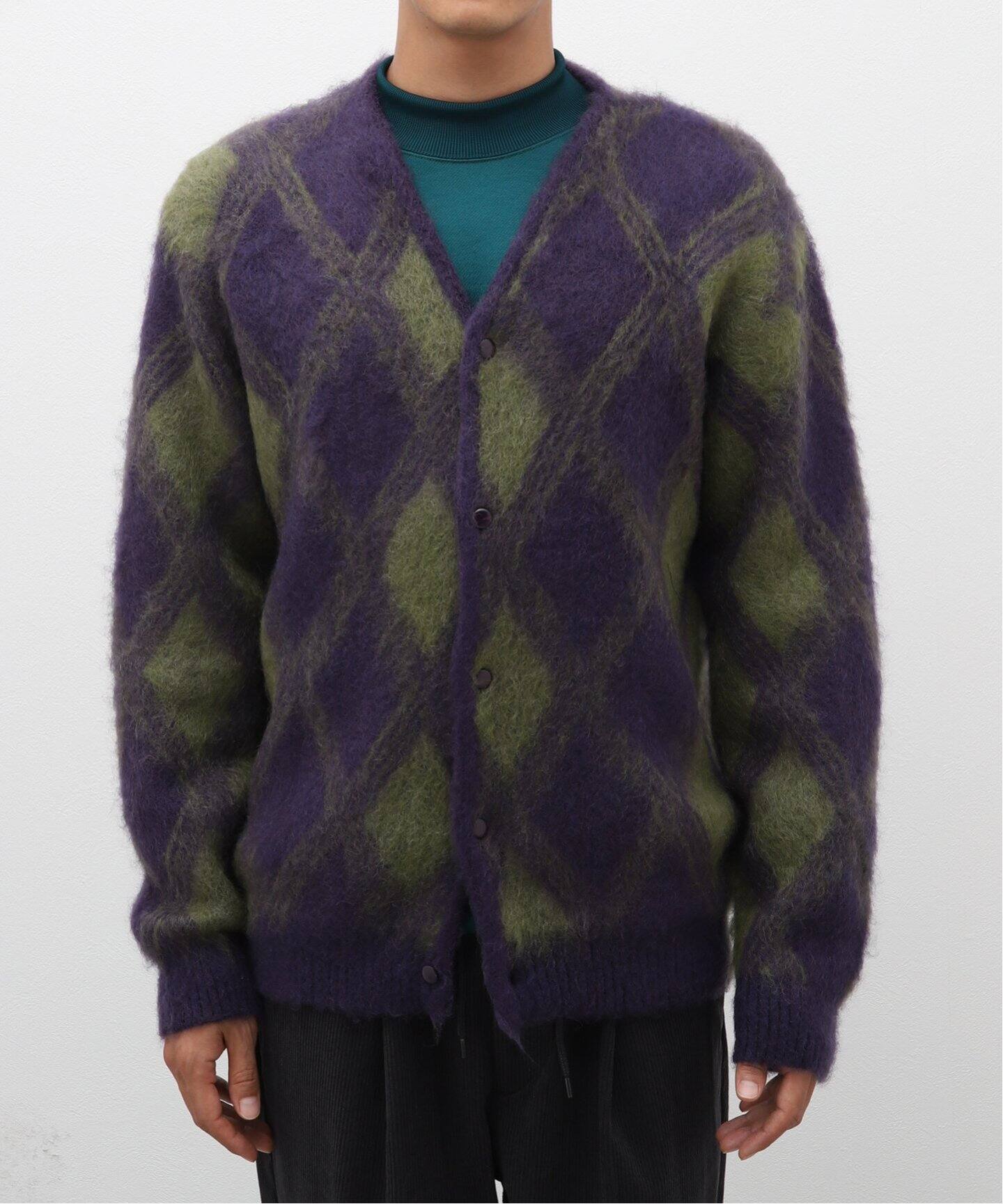 Needles MOHAIR CARDIGAN - ARGYLE