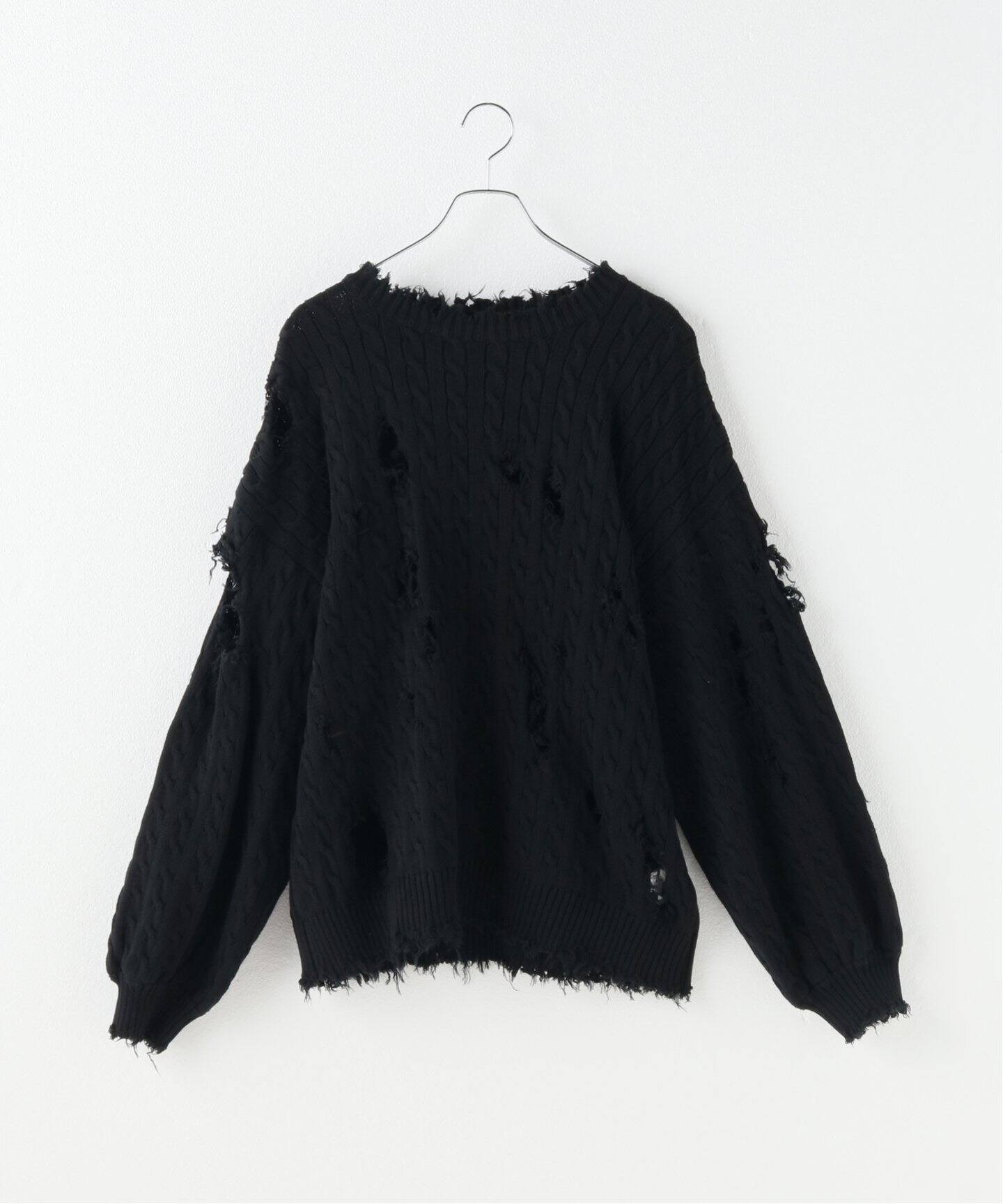 DISCOVERED / ディスカバード】 CABLE DAMAGE KNIT（ニット／セーター 