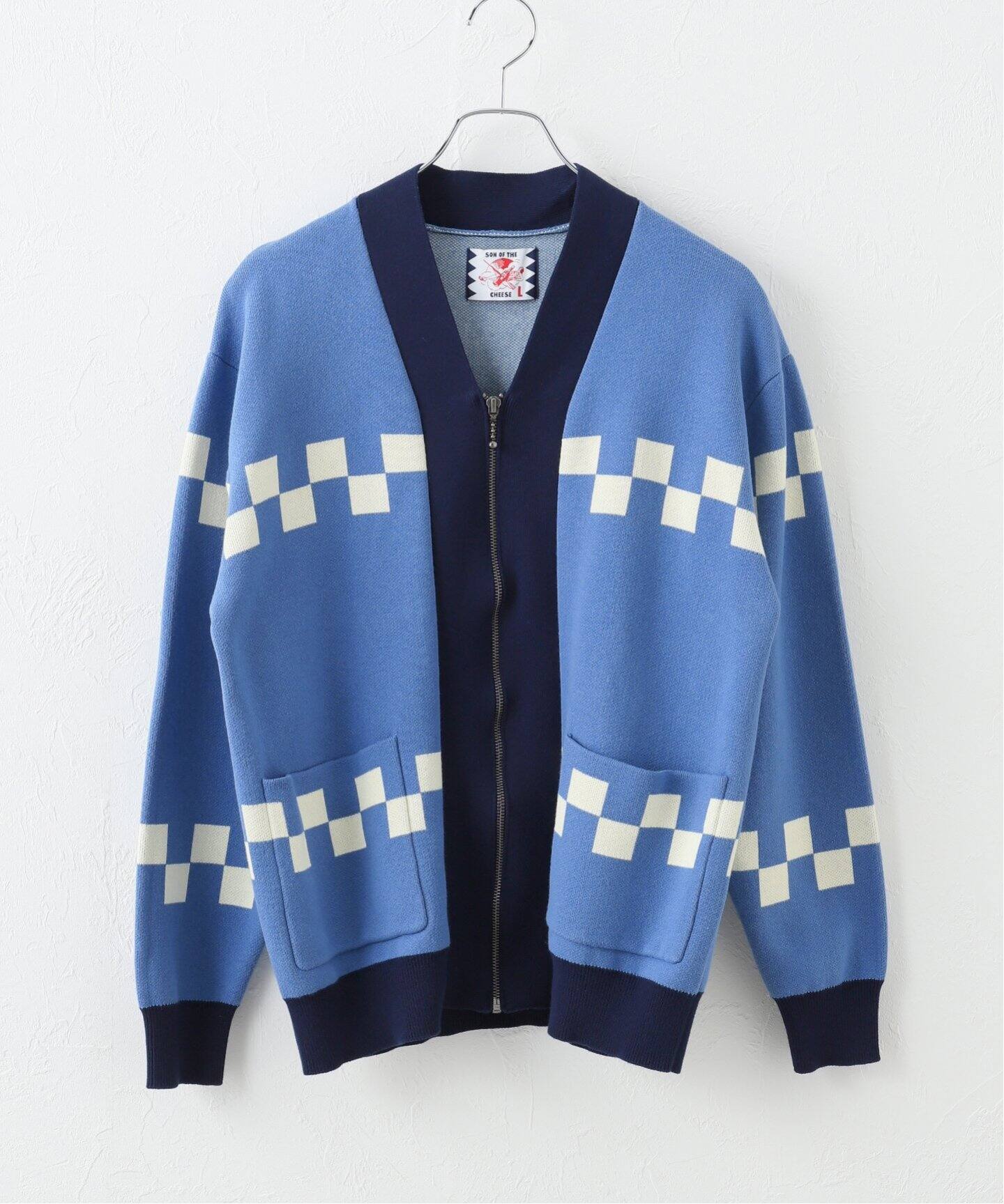 SON OF THE CHEESE / サノバチーズ】Chessboard Check カーディガン 