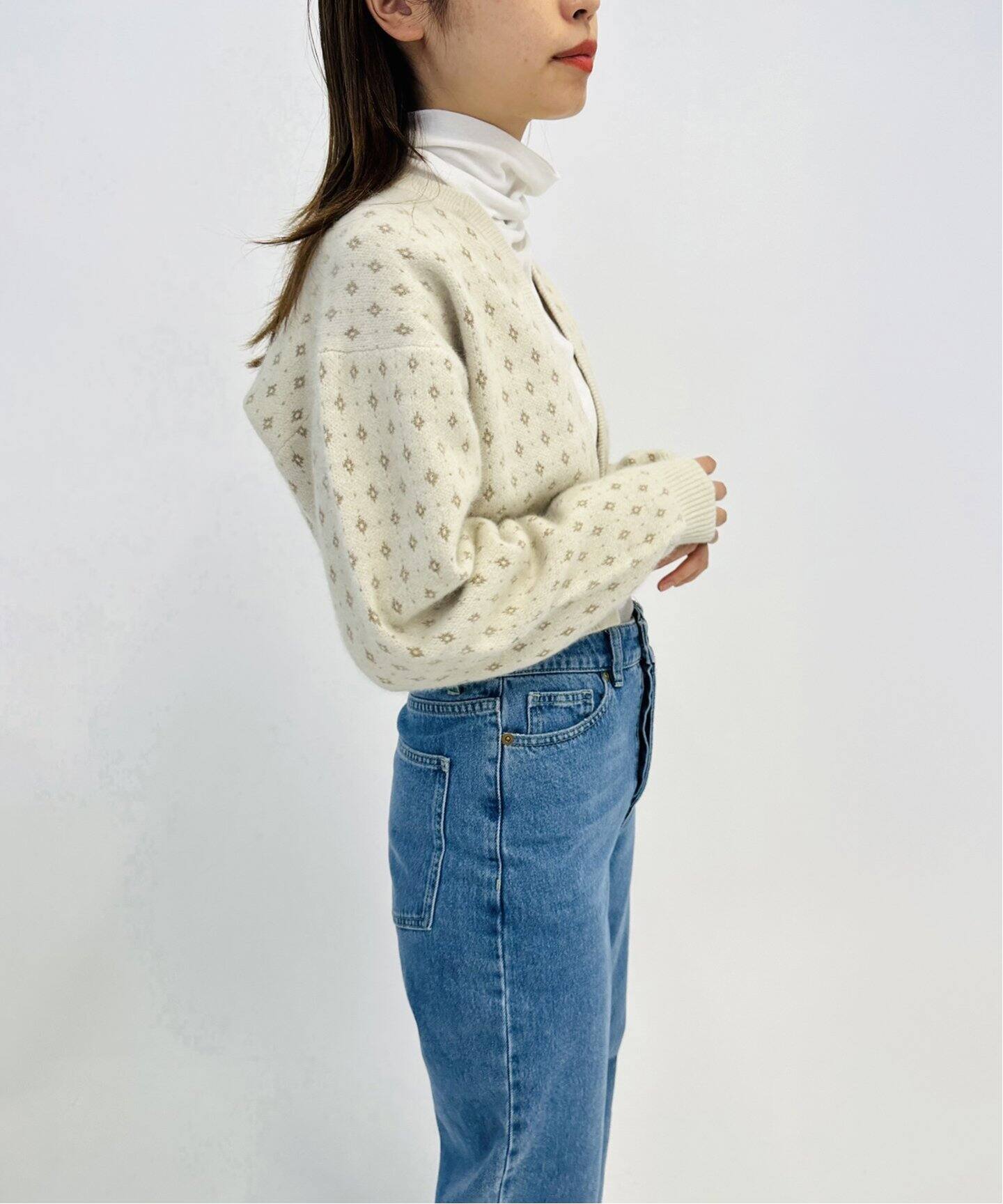 petite LULU ラメジャガードカーディガン（カーディガン）｜EDIT.FOR  