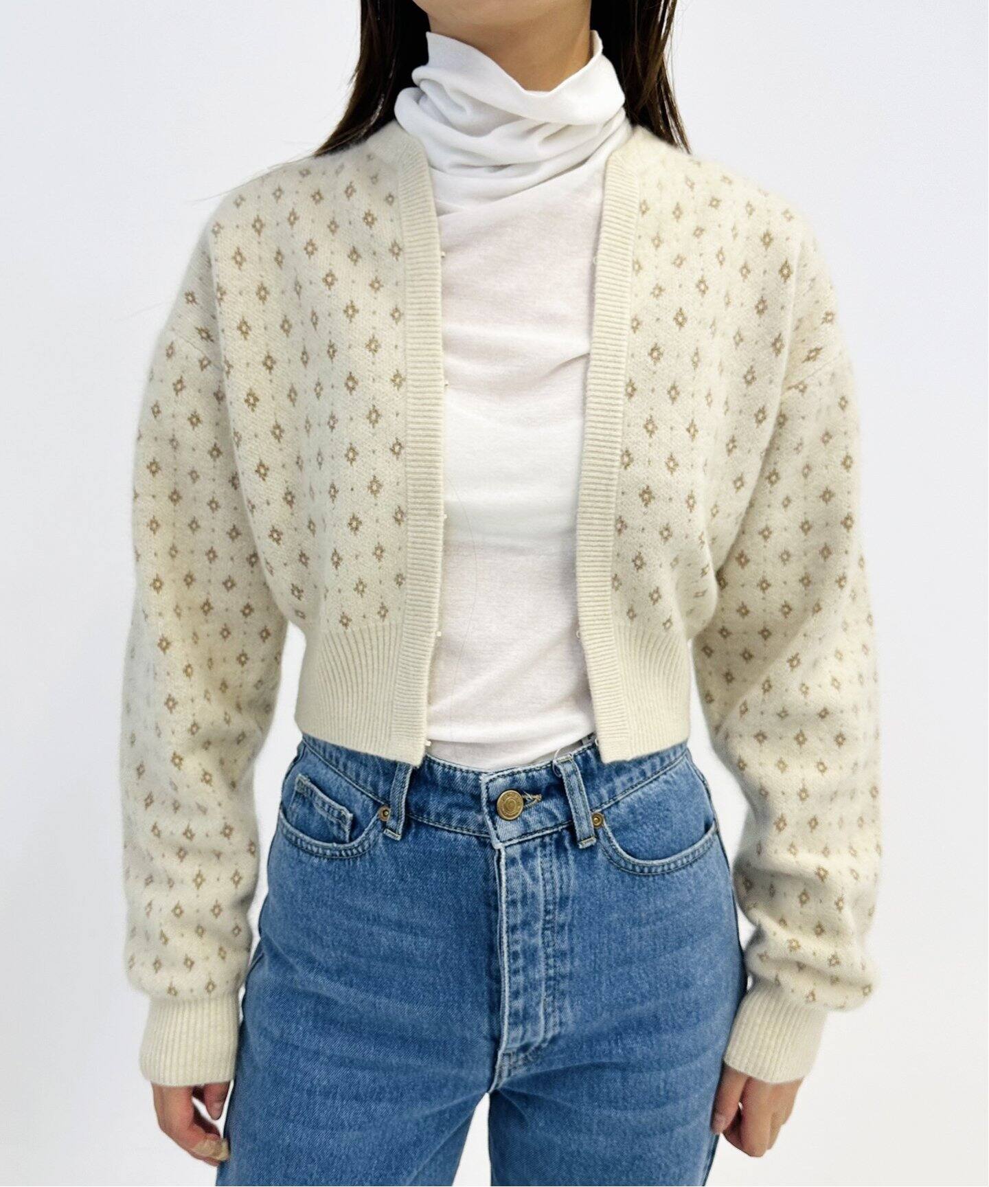 petite LULU ラメジャガードカーディガン（カーディガン）｜EDIT.FOR  