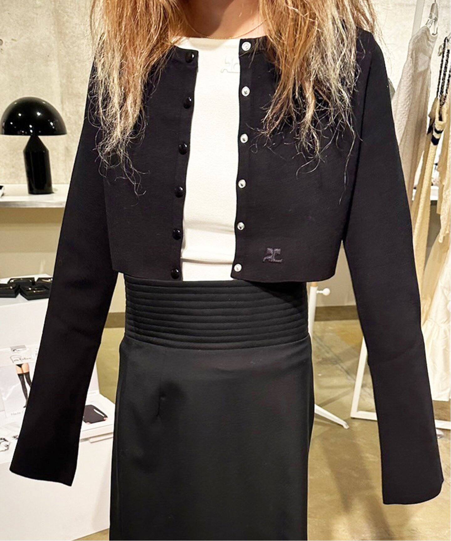 COURREGES/クレージュ】MILANO KNIT CROPPED カーディガン  