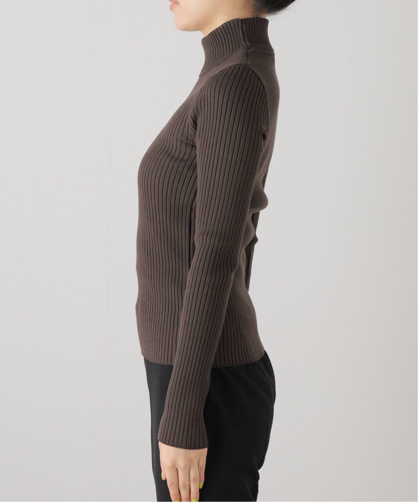 COURREGES/クレージュ】MOCKNECK RIB KNIT SWEATER（ニット／セーター 
