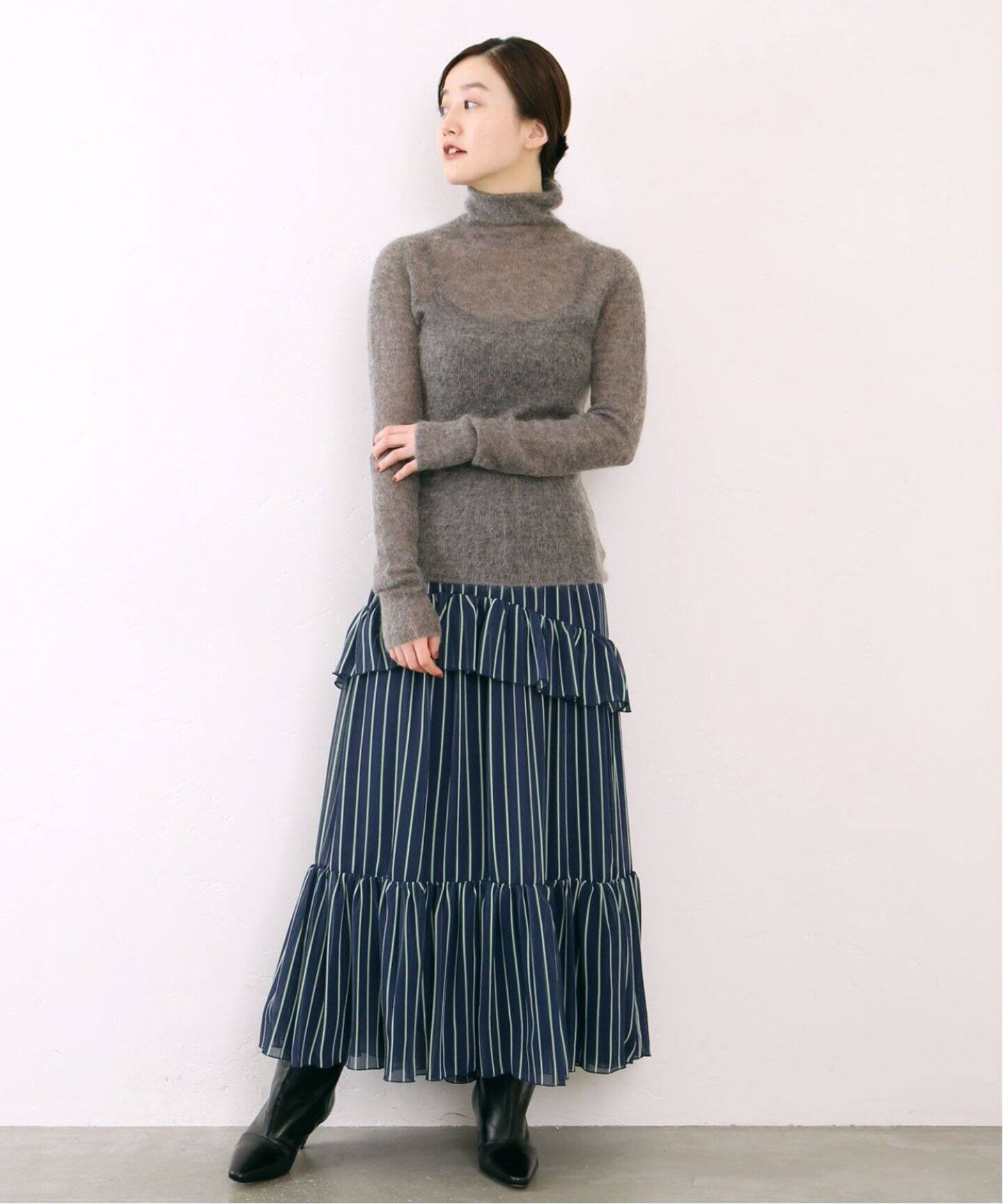 追加》モヘヤ混リブタートル（ニット／セーター）｜IENA（イエナ）の  