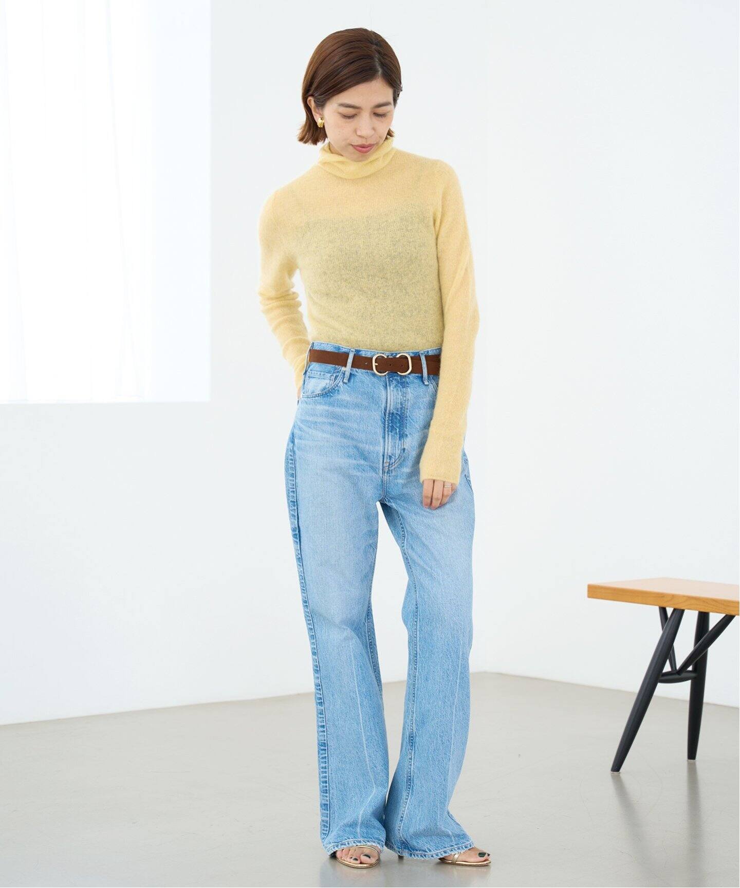 追加》モヘヤ混リブタートル（ニット／セーター）｜IENA（イエナ）の  