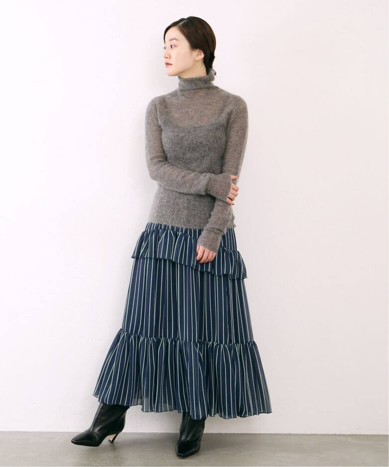 追加》モヘヤ混リブタートル（ニット／セーター）｜IENA（イエナ）の  