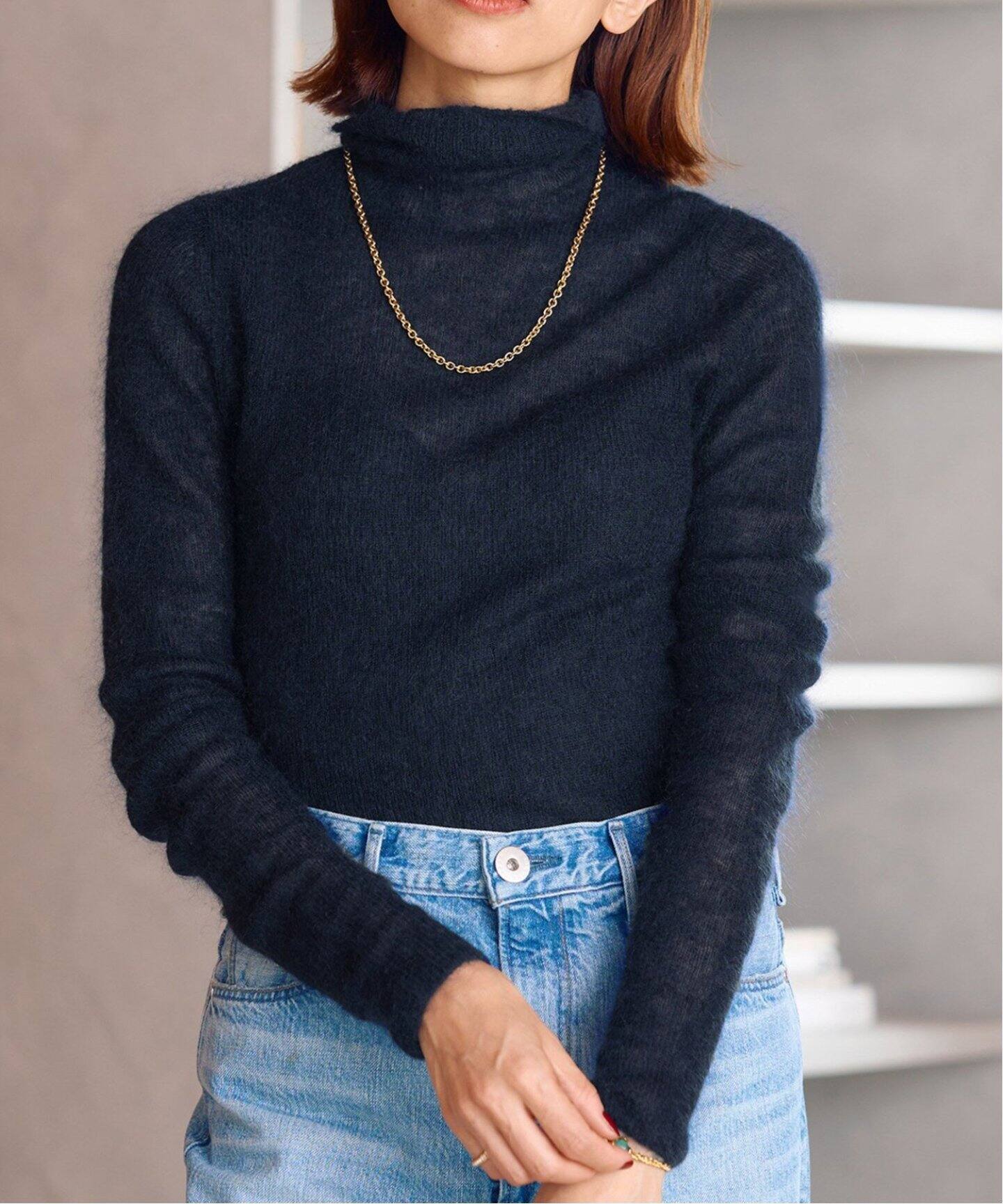 追加》モヘヤ混リブタートル（ニット／セーター）｜IENA（イエナ）の  