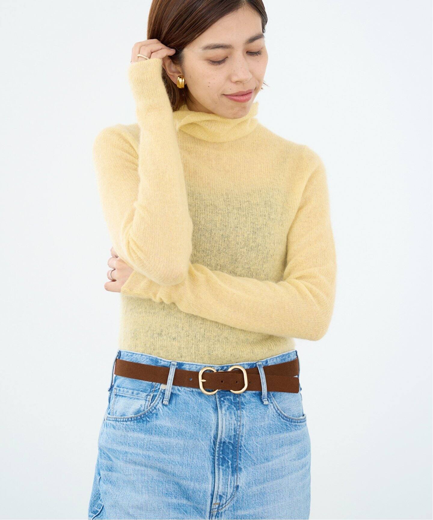 追加》モヘヤ混リブタートル（ニット／セーター）｜IENA（イエナ）の  