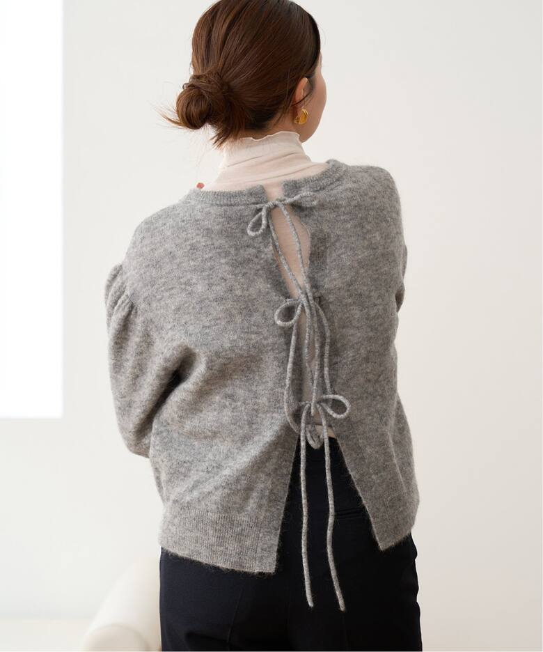 モヘヤ混天竺リボンカーディガン（カーディガン）｜IENA（イエナ）の  
