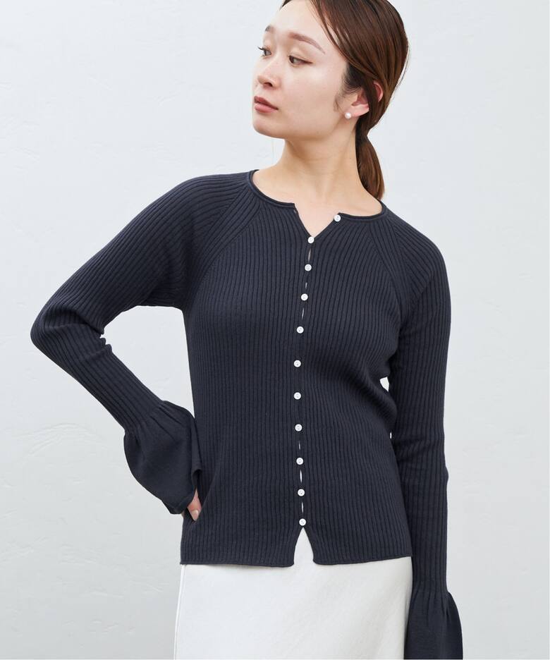 Co/Si リブデザインカーディガン（カーディガン）｜IENA（イエナ）の  