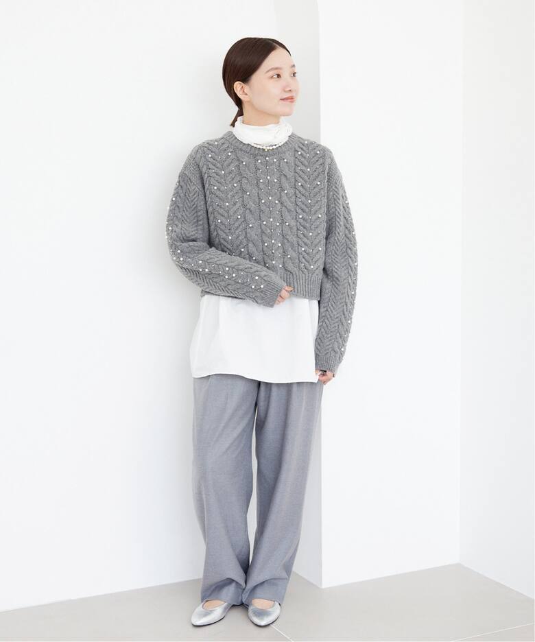 パールツキケーブルプルオーバー（ニット／セーター）｜IENA（イエナ  