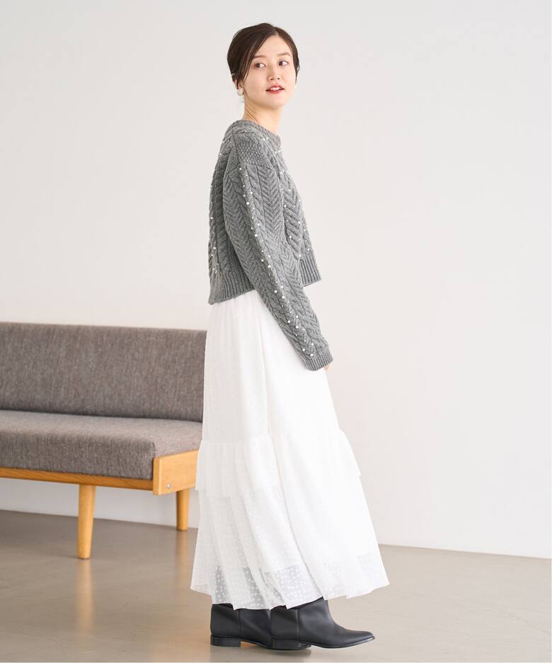 パールツキケーブルプルオーバー（ニット／セーター）｜IENA（イエナ  