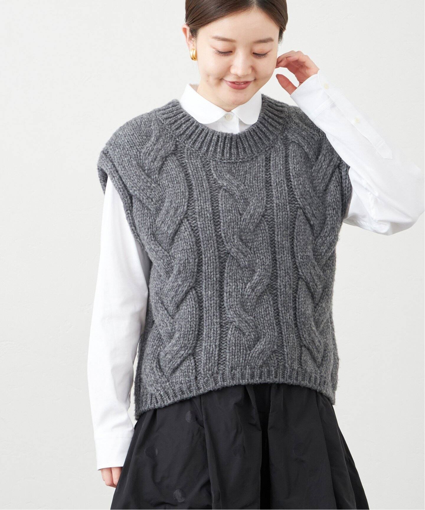 ビックケーブルニットベスト（ベスト）｜IENA（イエナ）の通販  