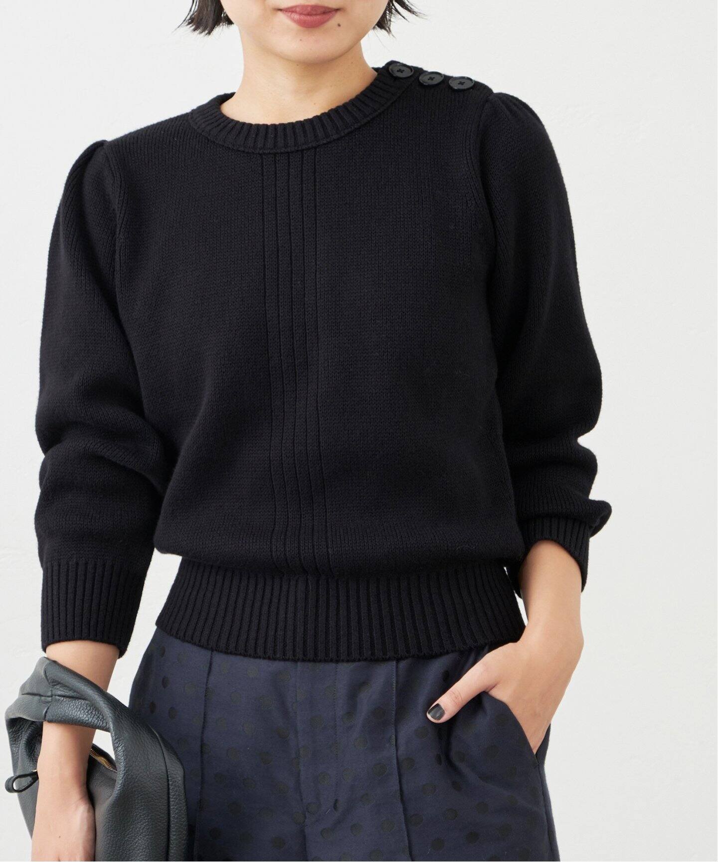 ギャザースリーブニットプルオーバー（ニット／セーター）｜IENA  