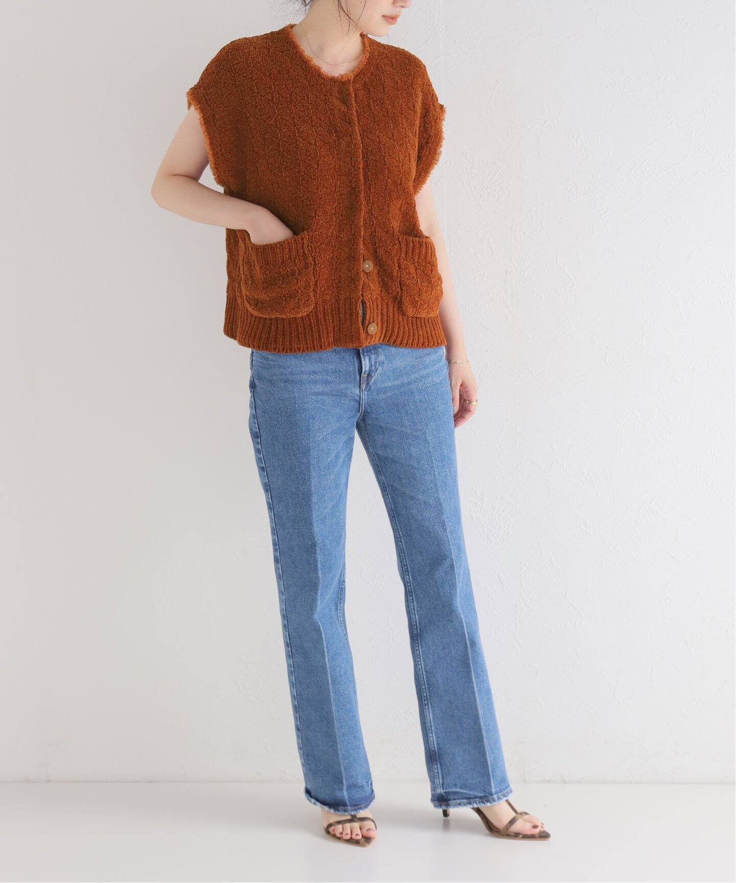 IENA 三ツ杢　ロングベスト IENA（イエナ）の「コットンカシミアロングベスト（ベスト）」 - WEAR