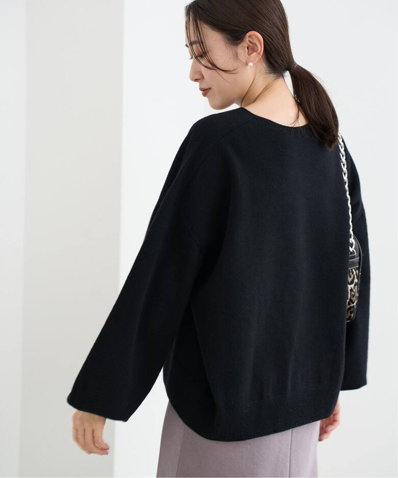 エクストラファインラム クループルオーバー（ニット／セーター  