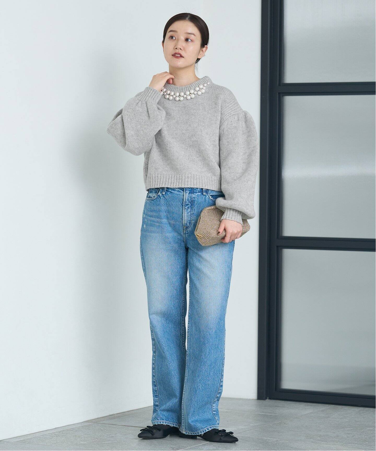 パールネックニットプルオーバー（ニット／セーター）｜IENA（イエナ  