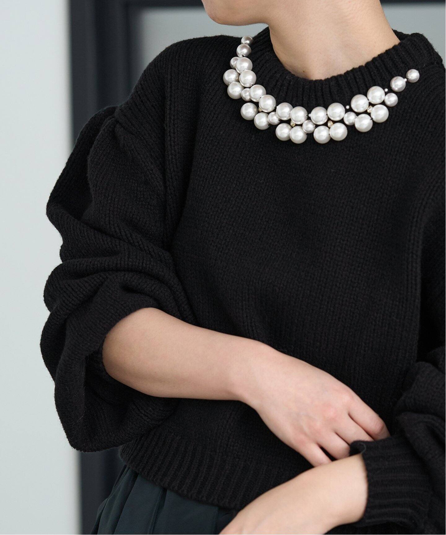 パールネックニットプルオーバー（ニット／セーター）｜IENA（イエナ  