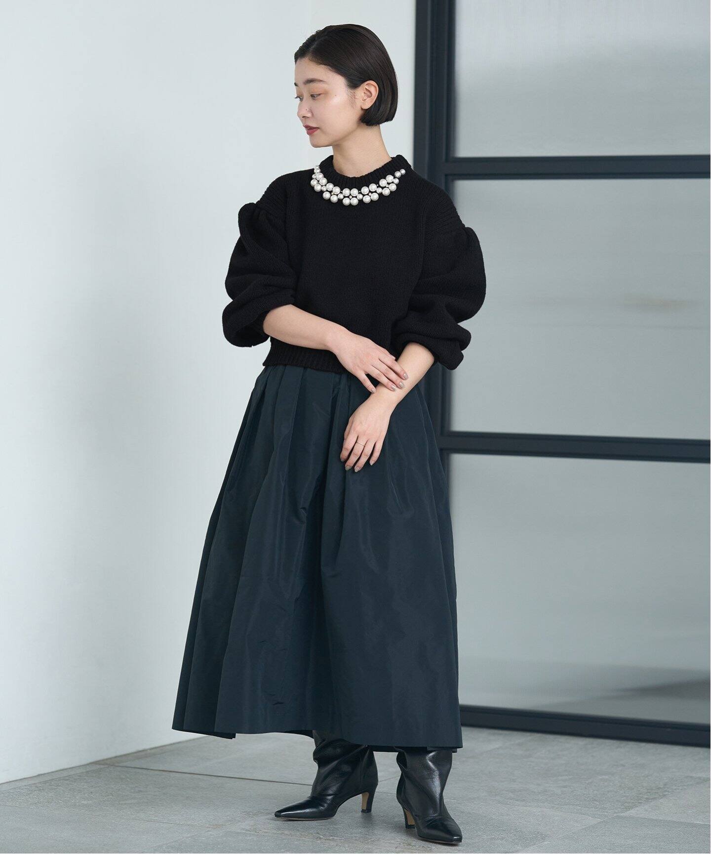 パールネックニットプルオーバー（ニット／セーター）｜IENA（イエナ  