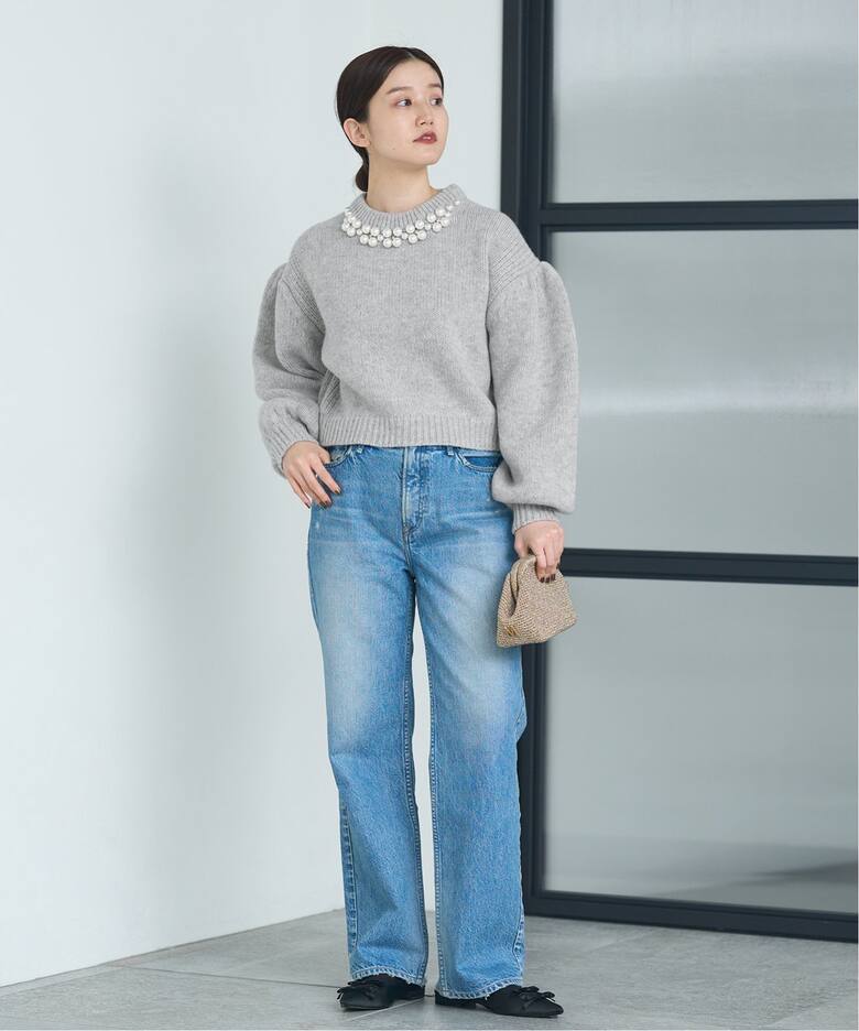 パールネックニットプルオーバー（ニット／セーター）｜IENA（イエナ  