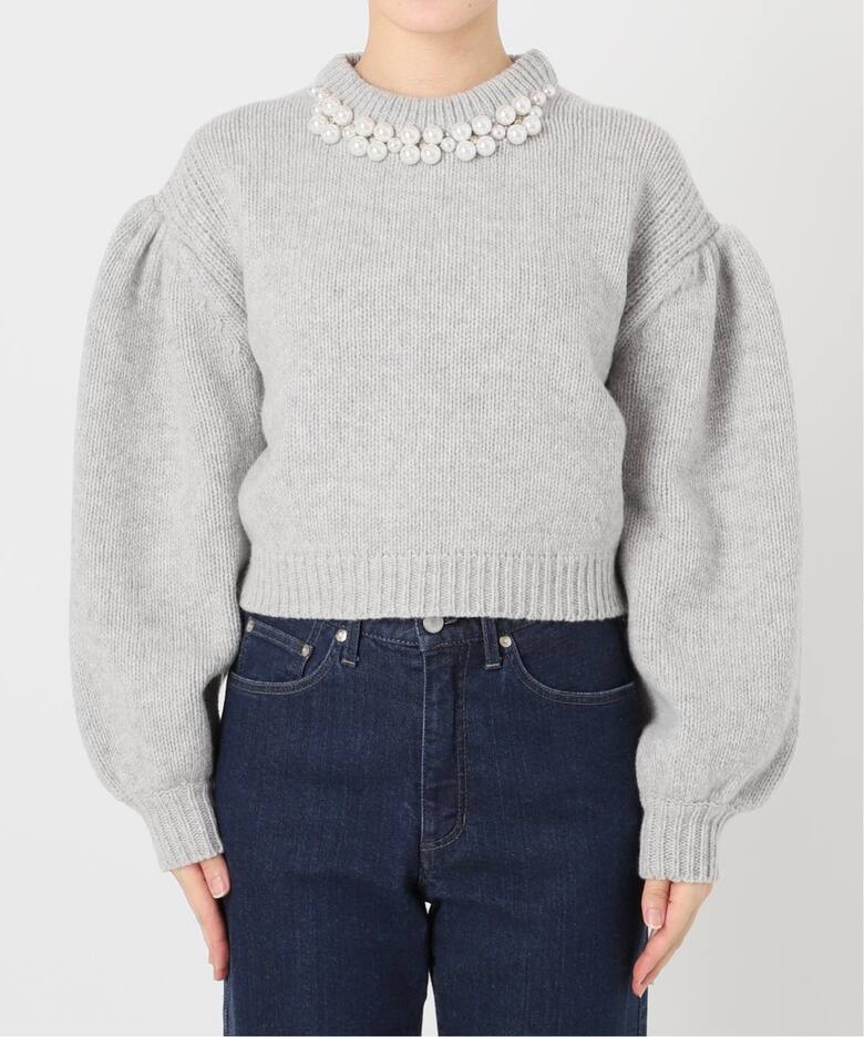 パールネックニットプルオーバー（ニット／セーター）｜IENA（イエナ  