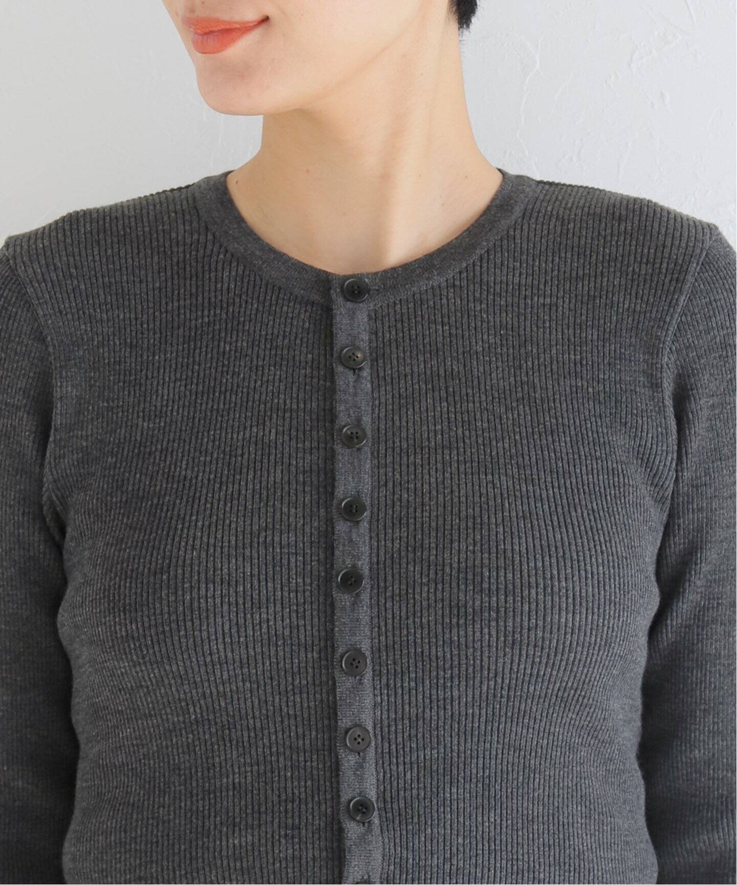 AURALEE/オーラリー】SUPER FINE HG RIB ショートカーディガン  