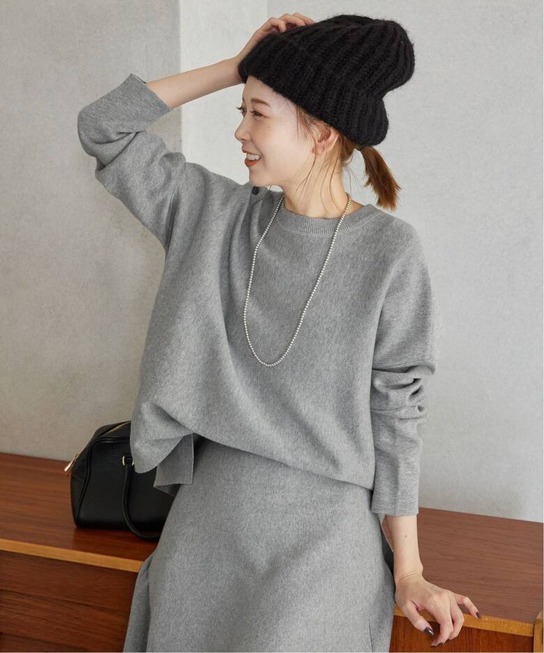 追加》コットンダブルフェイスニットプルオーバー（ニット／セーター  