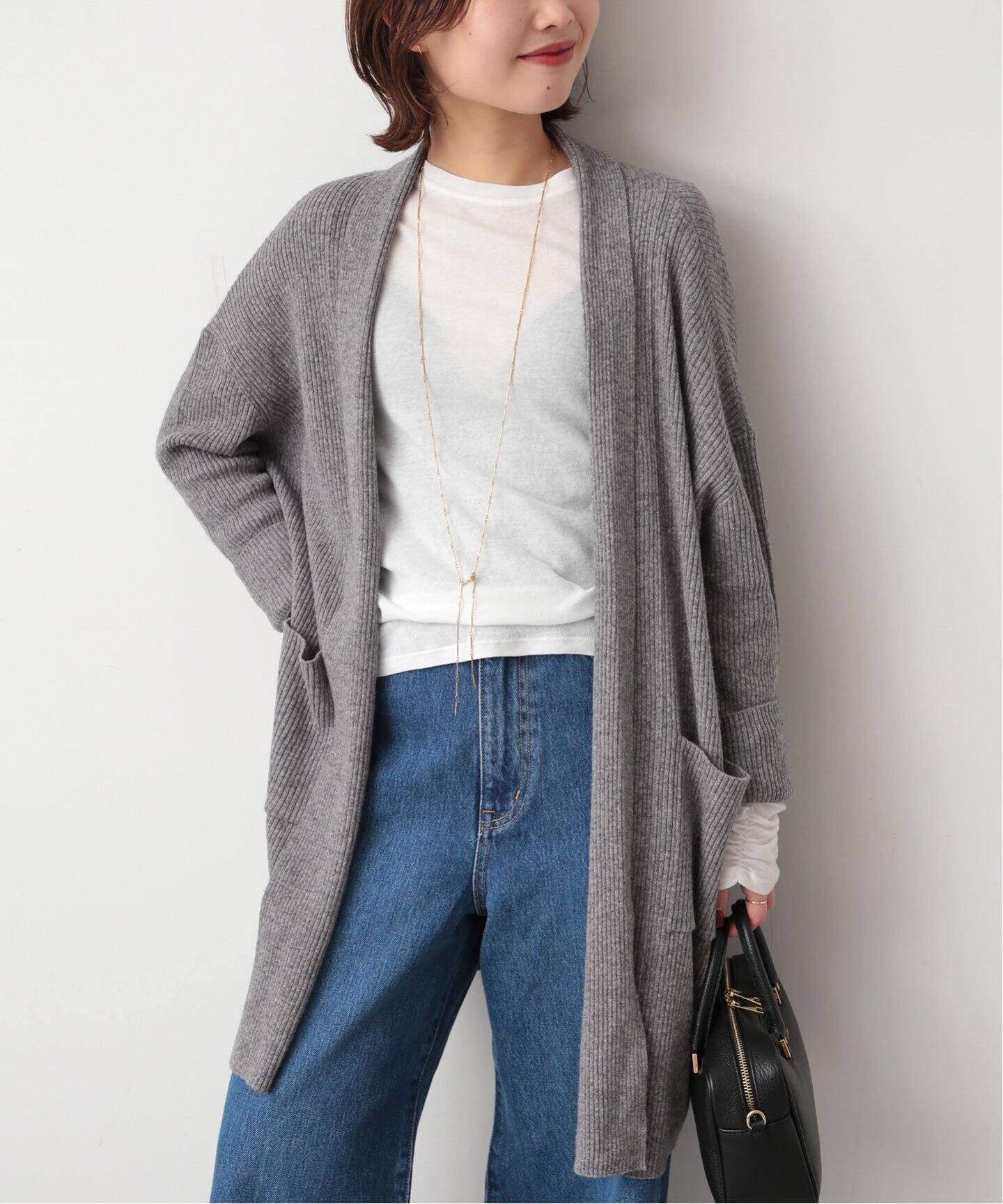 リブロングニットカーディガン（カーディガン）｜SLOBE IENA（スローブ  