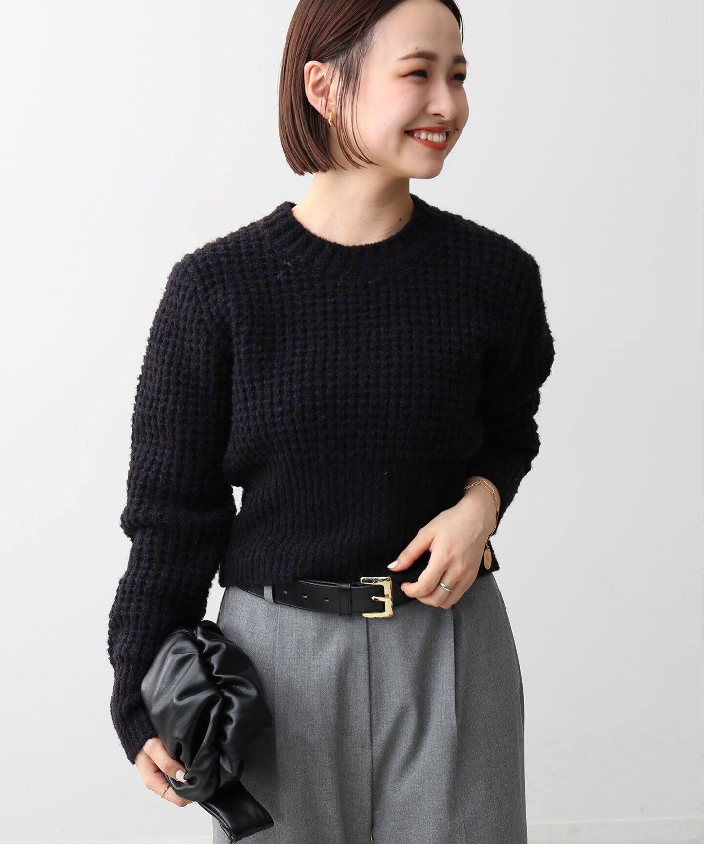 ワッフル編みショートニット（ニット／セーター）｜SLOBE IENA  