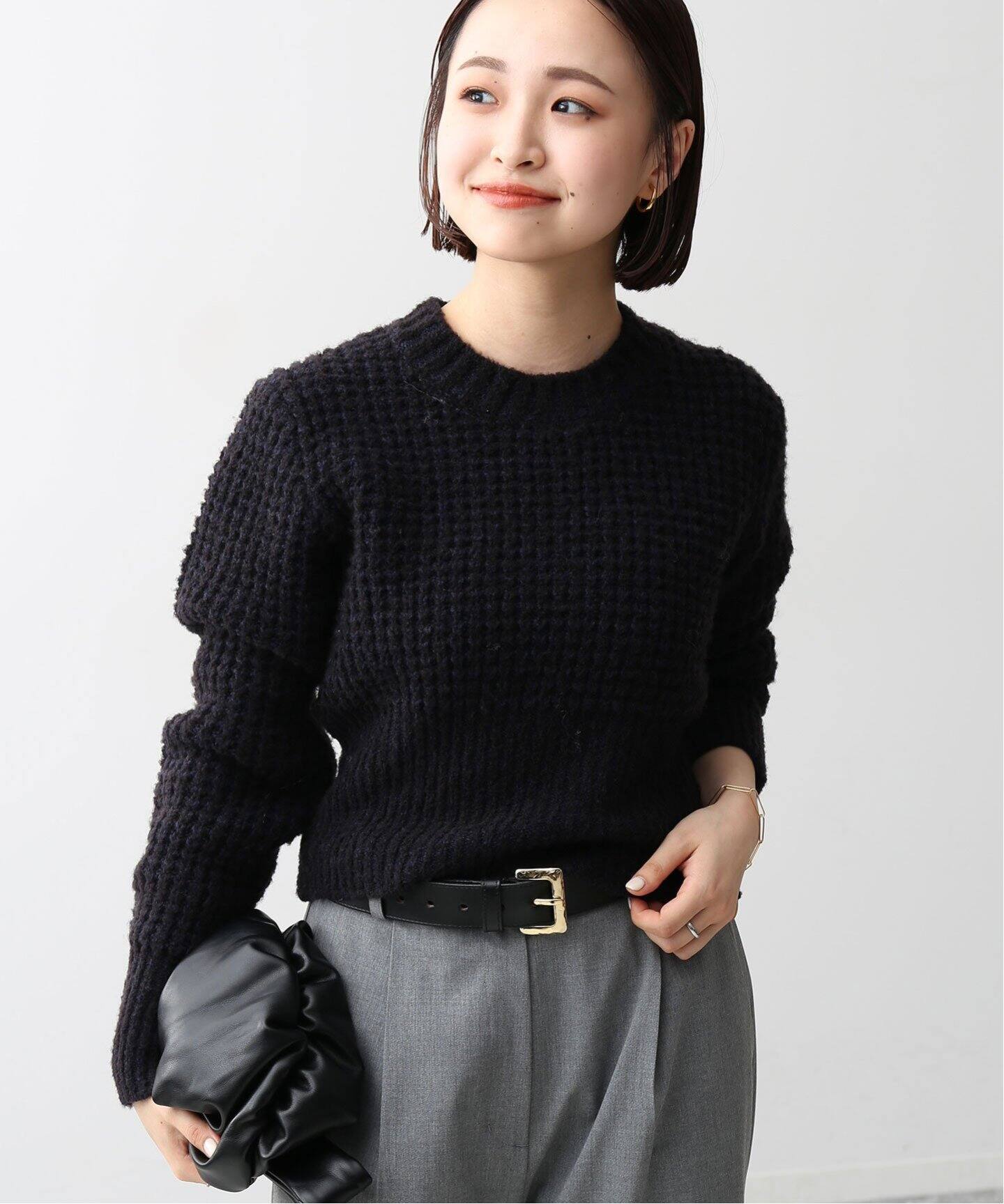 ワッフル編みショートニット（ニット／セーター）｜SLOBE IENA 