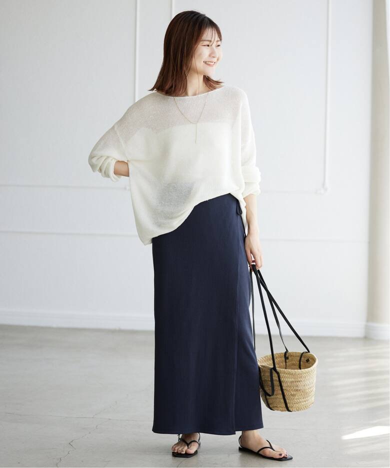 追加3》リネン混ボートネックニット（ニット／セーター）｜SLOBE IENA  