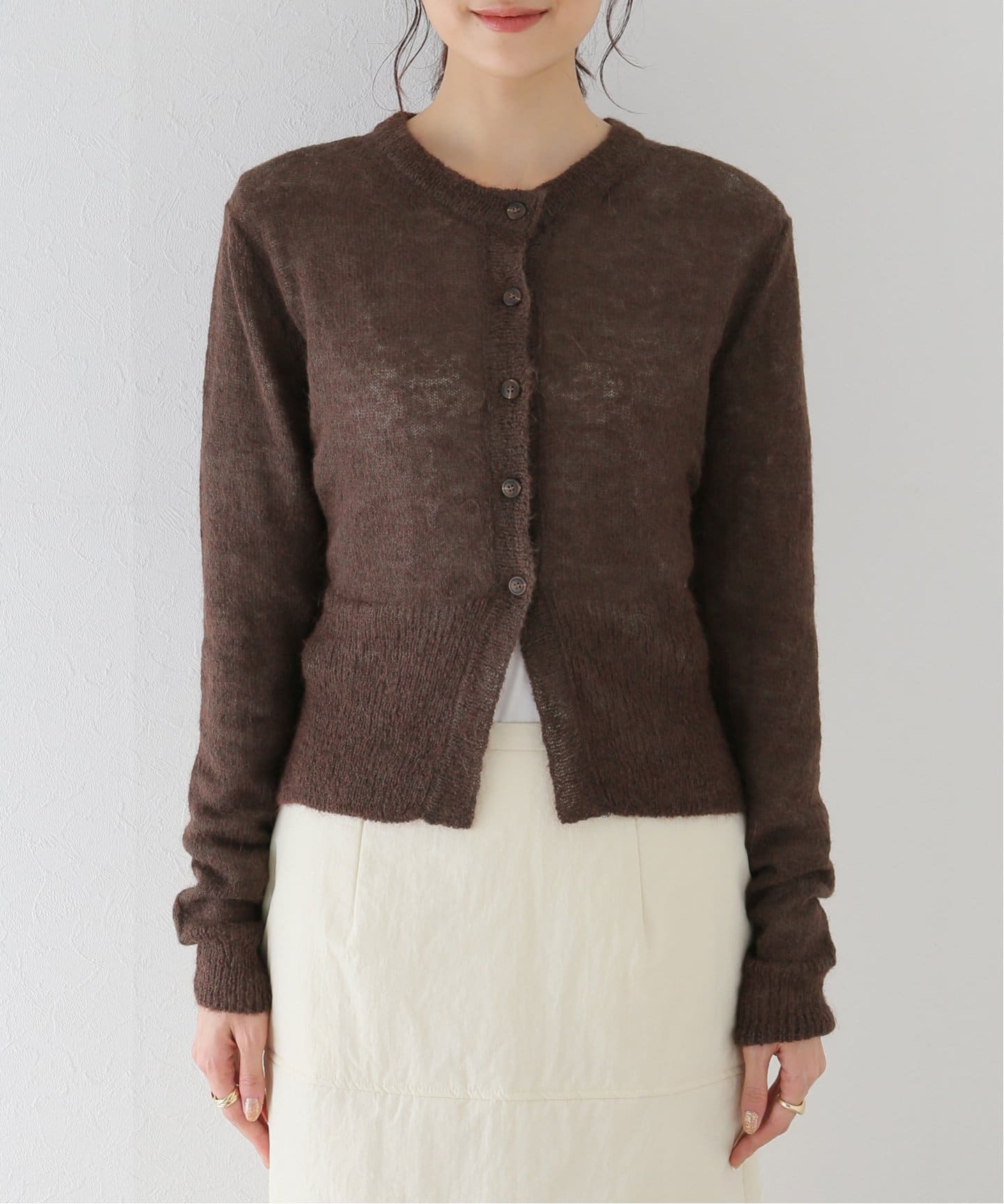 IENA｜PARIGI クルーネックカーディガン | Rakuten Fashion(楽天