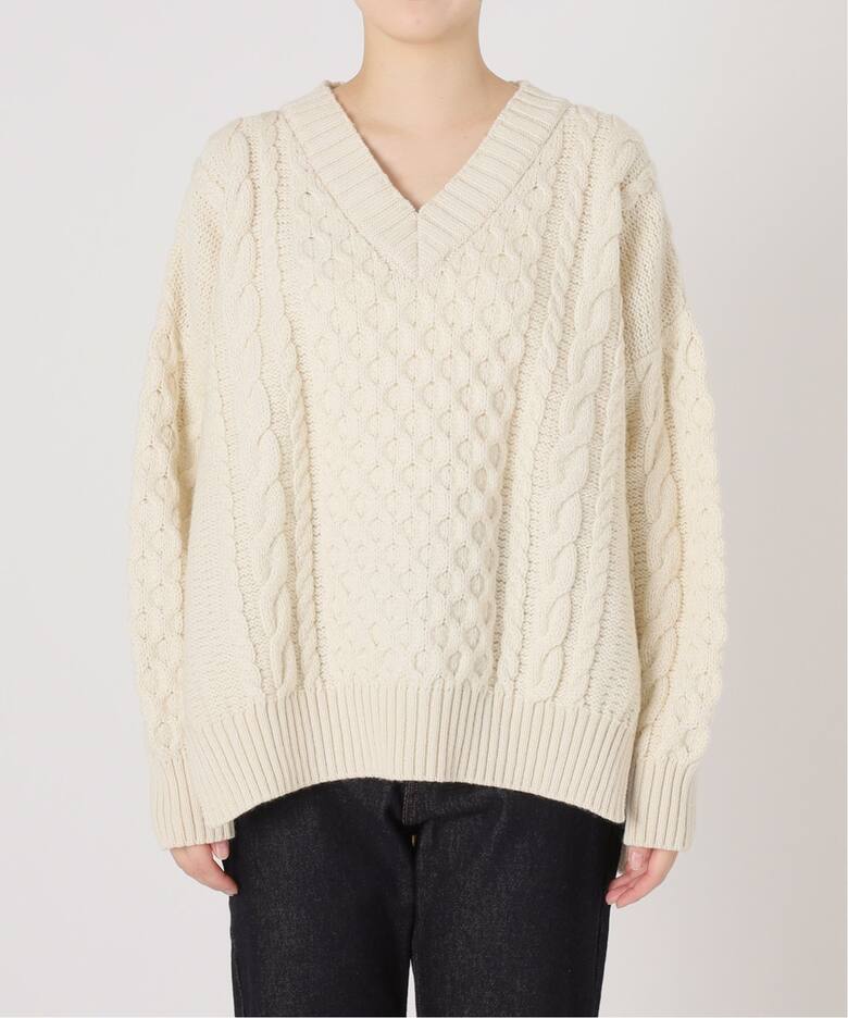 Oldderby Knitwear】メリノウールVネックプルオーバー（ニット 