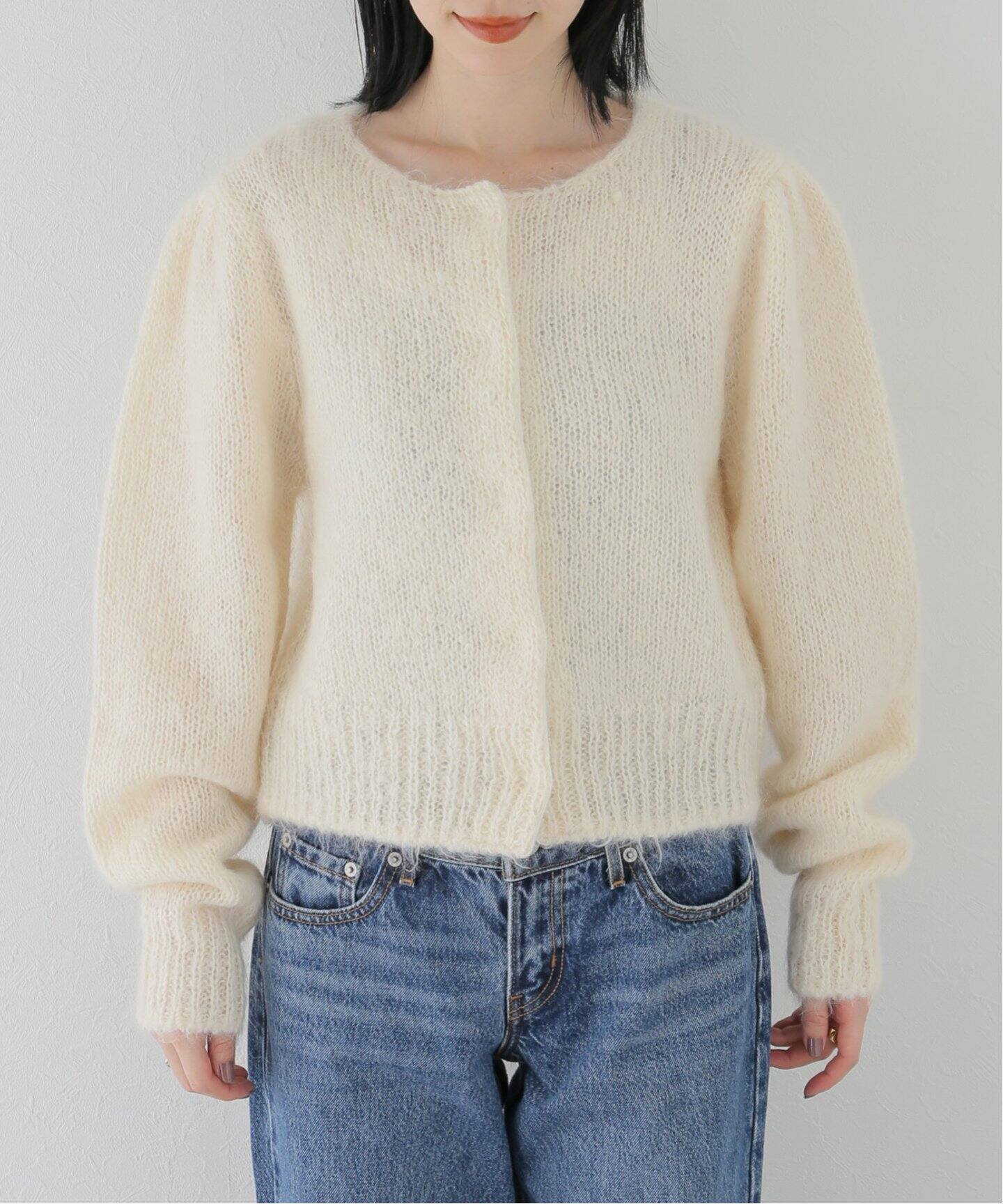 AMOMENTO / アモーメント】 モヘヤカーディガン（カーディガン  