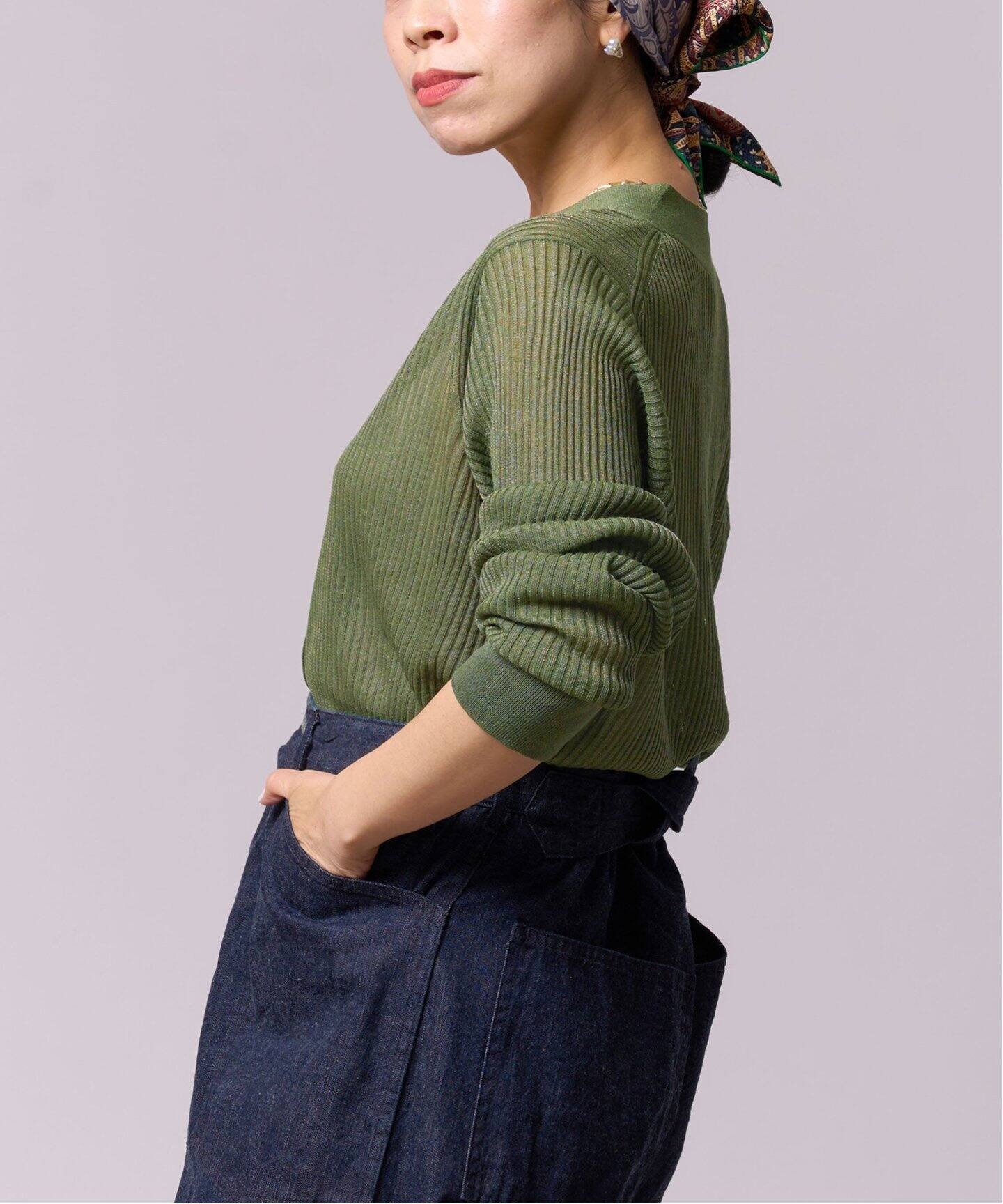 IENA LA BOUCLE Galaxy Vネックカーディガン（カーディガン）｜IENA 