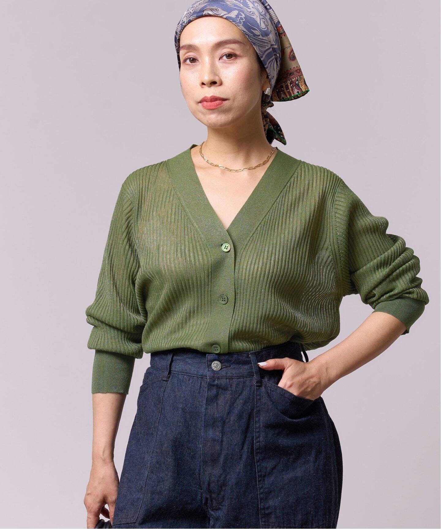IENA LA BOUCLE Galaxy Vネックカーディガン（カーディガン）｜IENA 