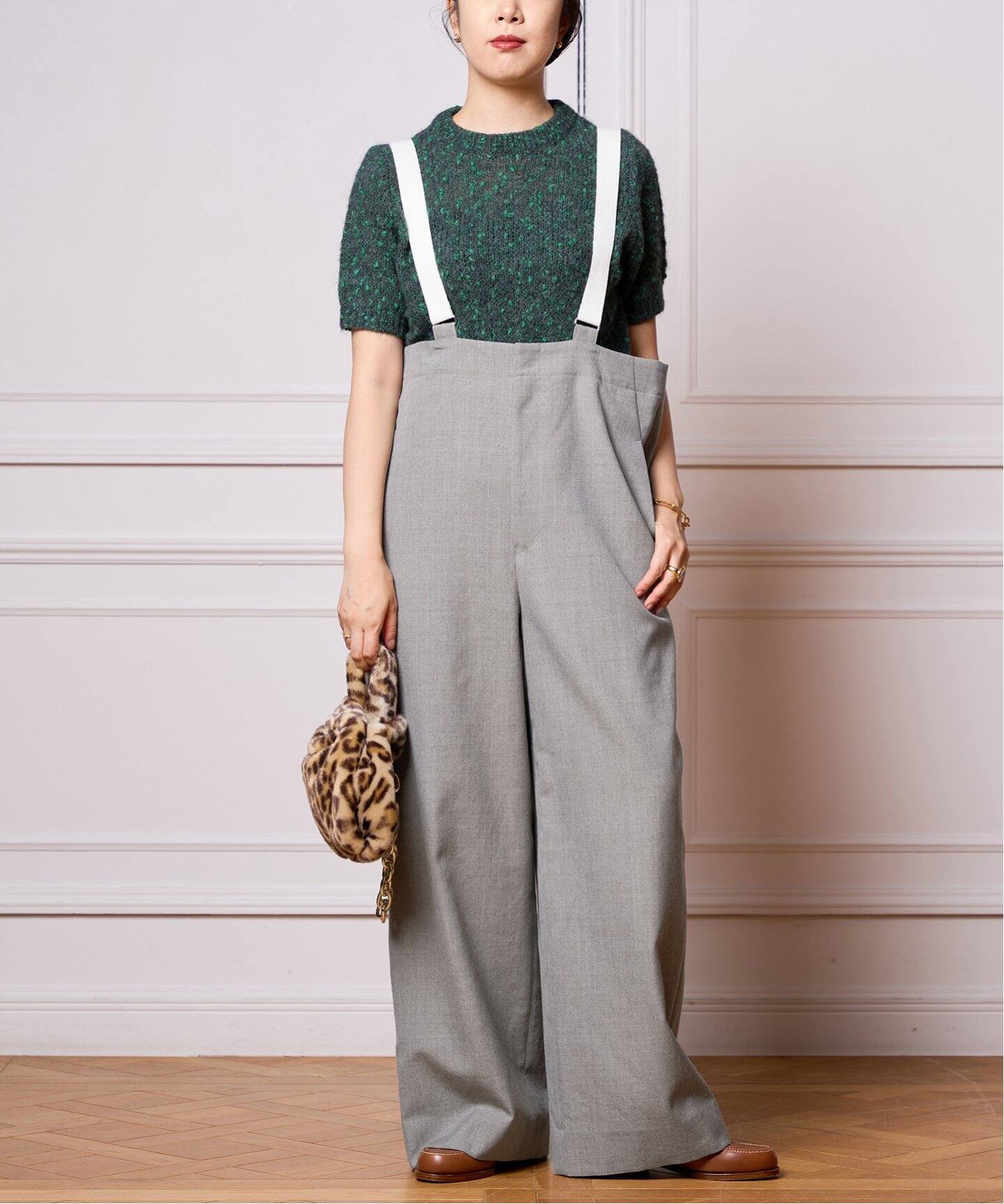 IENA LA BOUCLE OPIUM ショートスリーブニットプルオーバー（ニット 