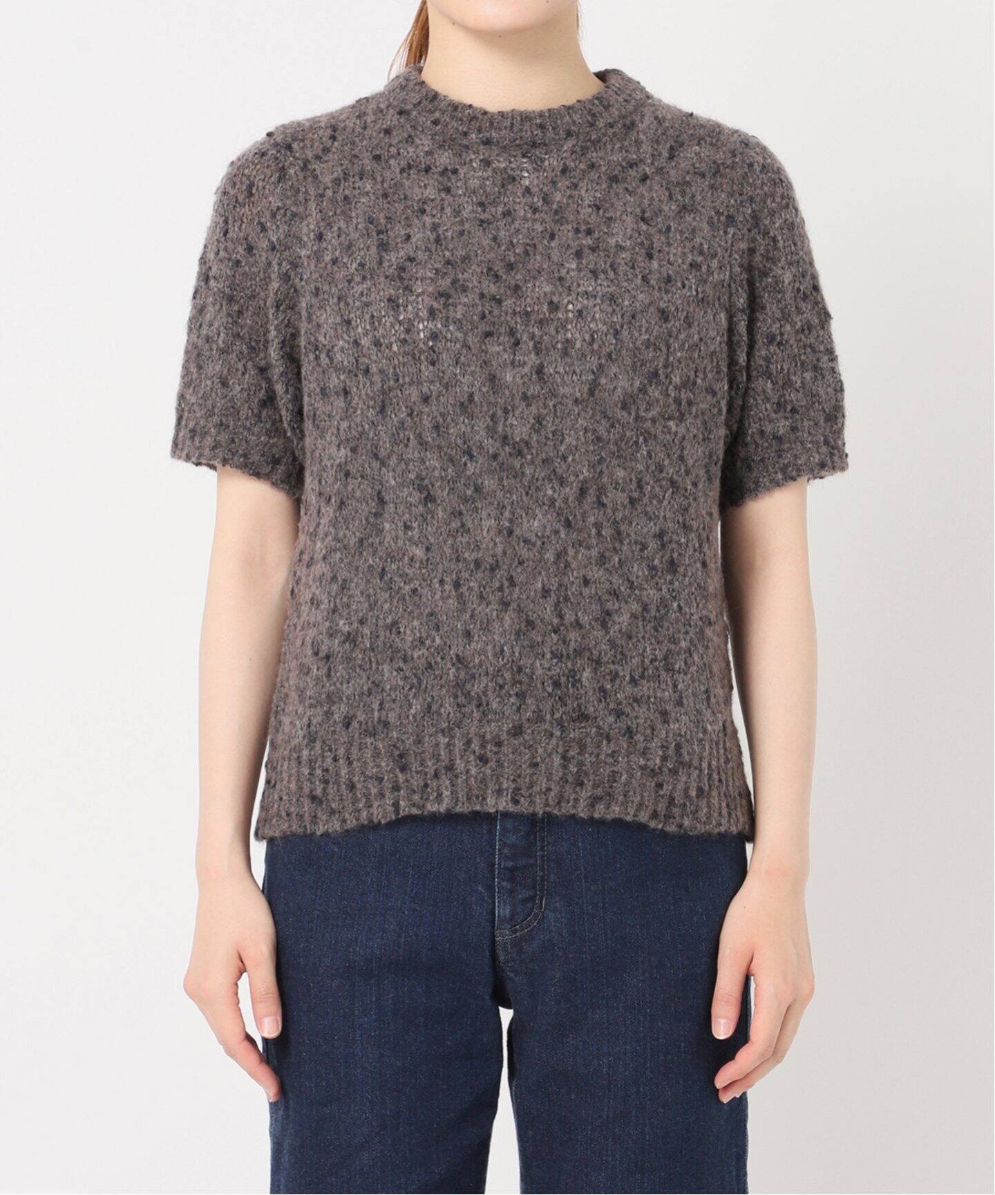 IENA LA BOUCLE OPIUM ショートスリーブニットプルオーバー（ニット 