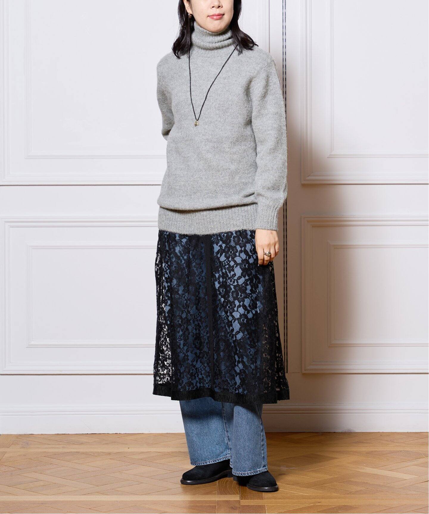 IENA LA BOUCLE Anta アルパカタートルネックプルオーバー（ニット 