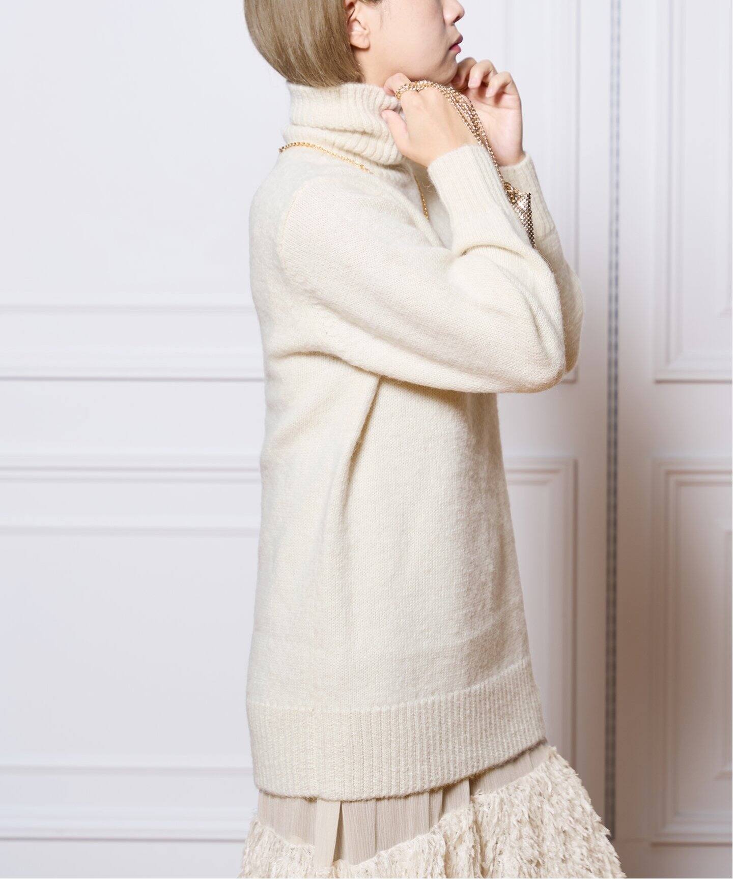 IENA LA BOUCLE Anta アルパカタートルネックプルオーバー（ニット  