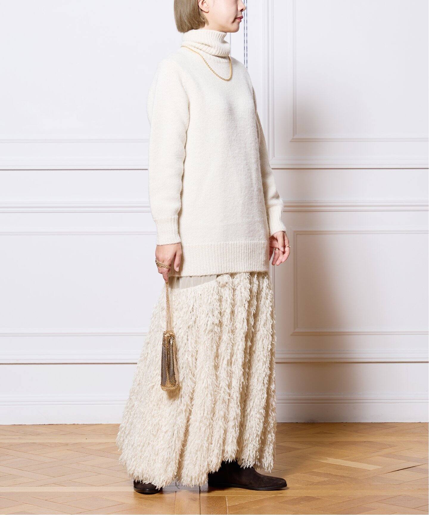IENA LA BOUCLE Anta アルパカタートルネックプルオーバー（ニット 