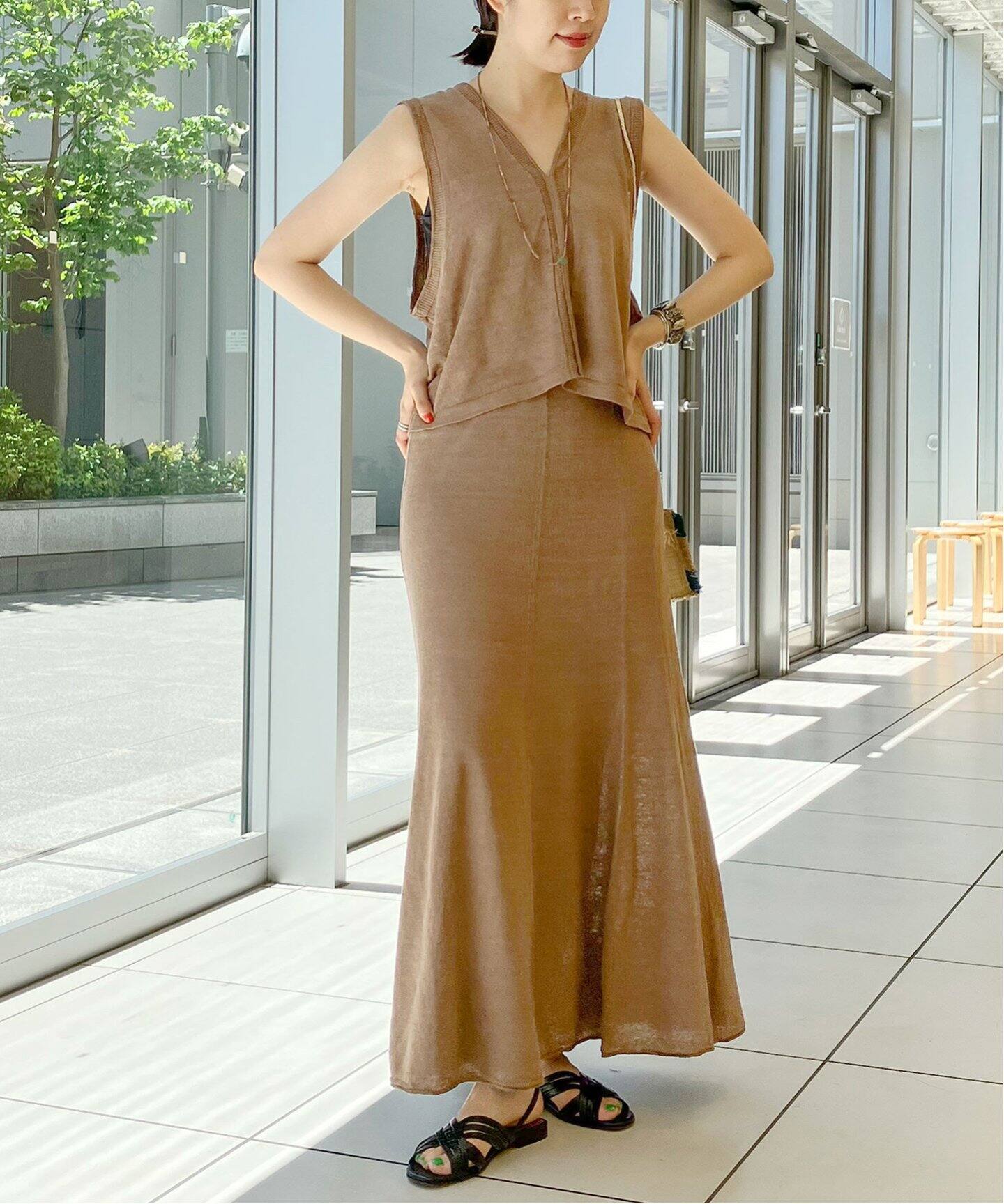 IENA LA BOUCLE LEUVEN フレアスカート（ロング・マキシ丈 