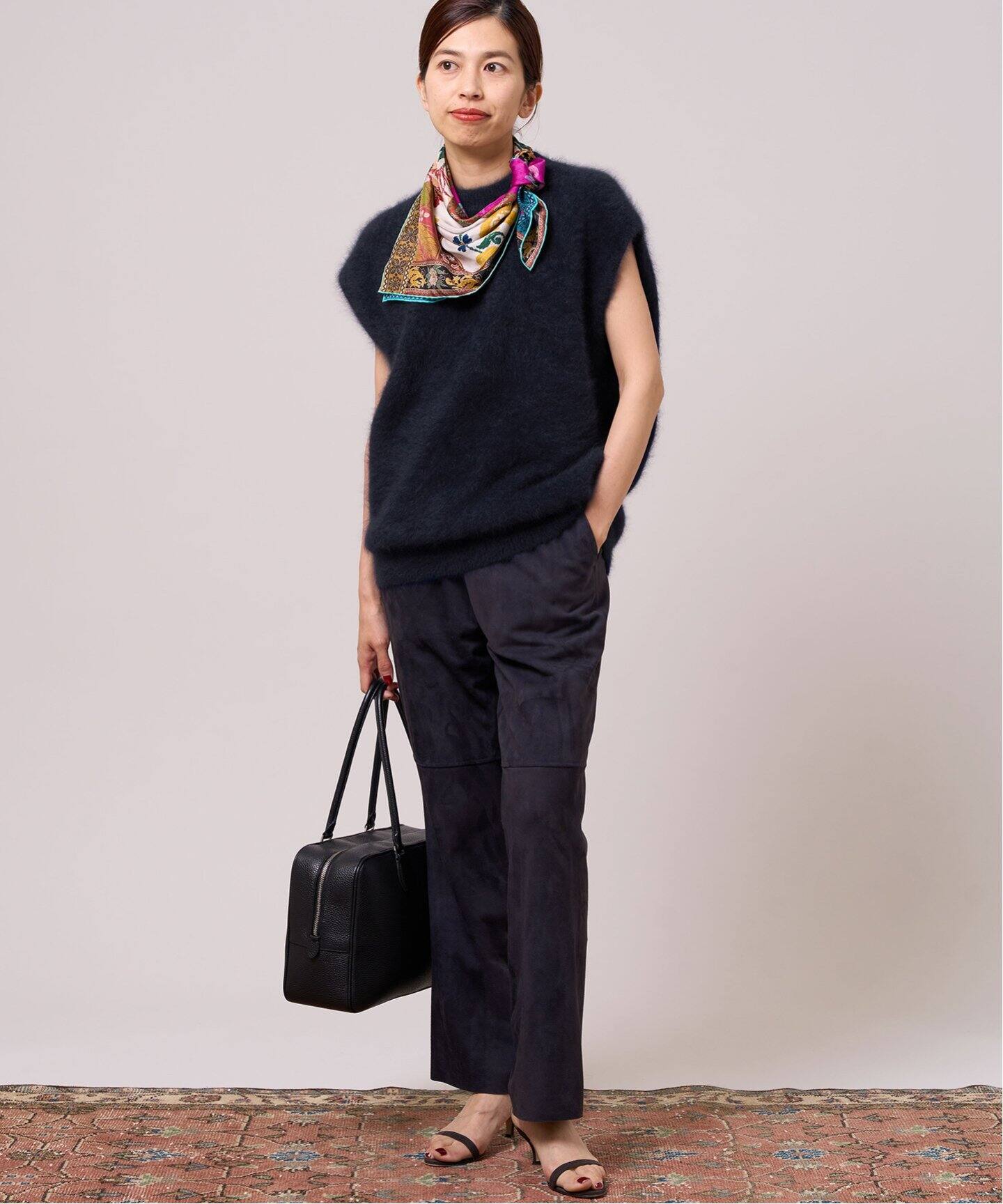 IENA LA BOUCLE ファーニットノースリーブプルオーバー（ニット 