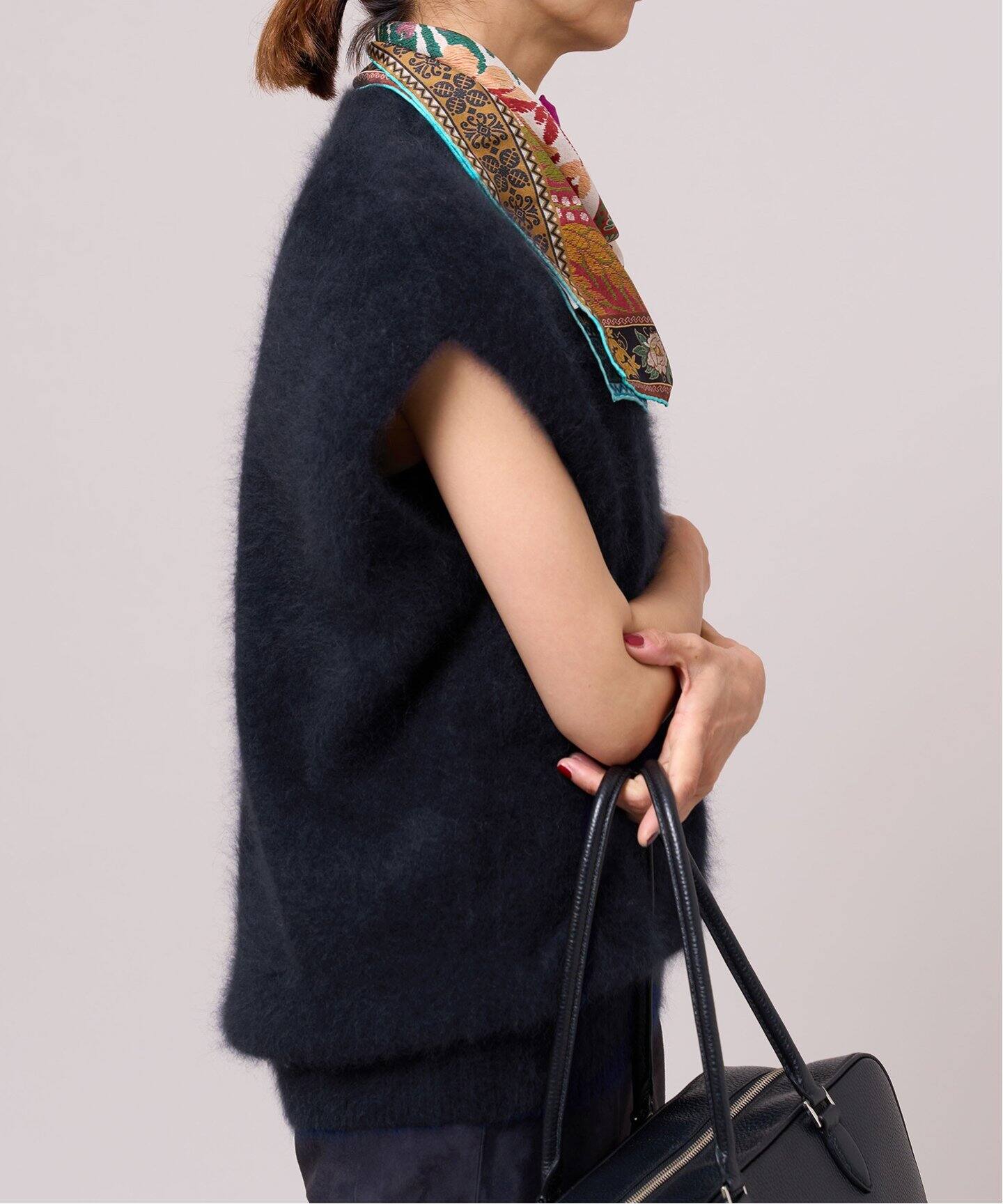 IENA LA BOUCLE ファーニットノースリーブプルオーバー（ニット  